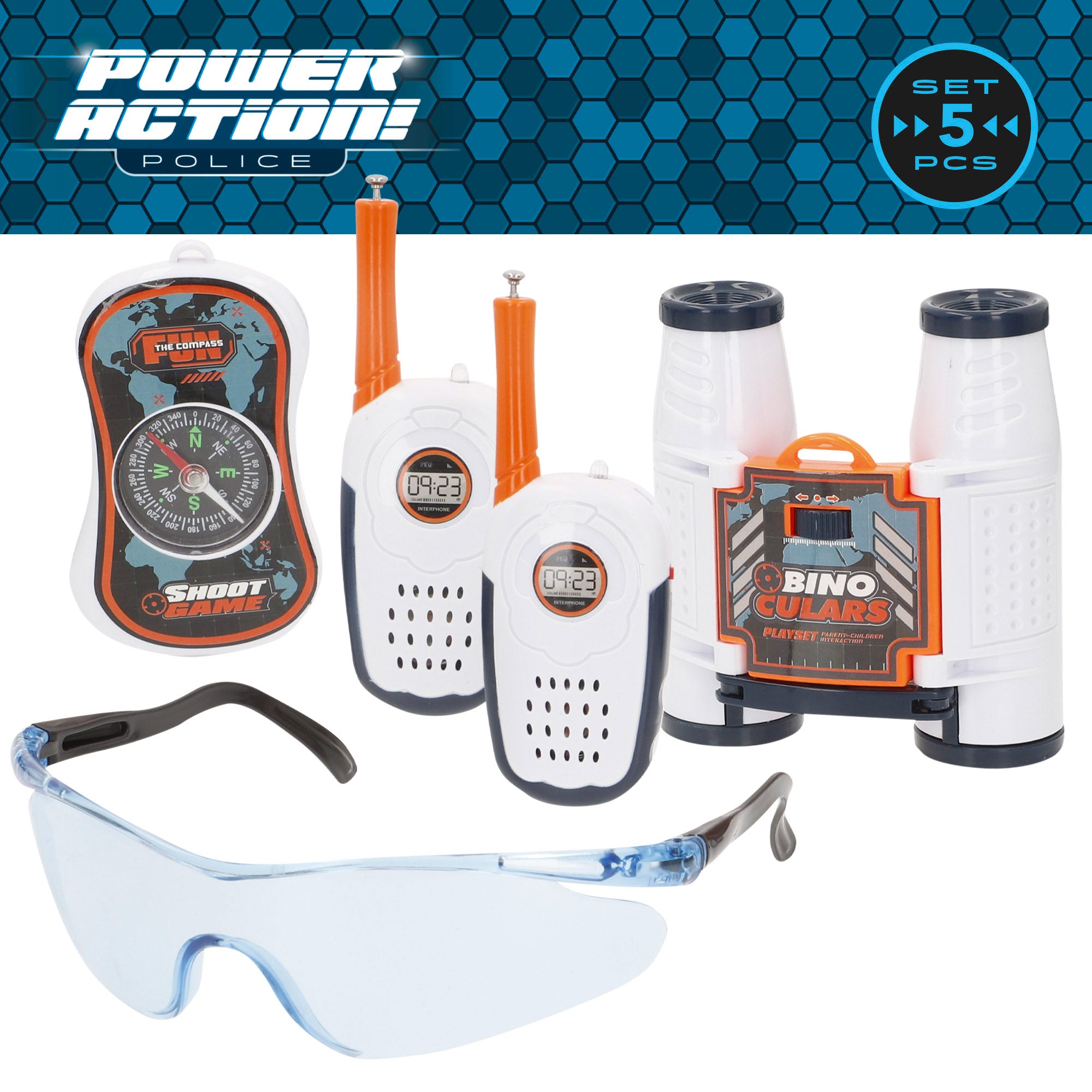 Set juguetes de policía con luz Power Action Police