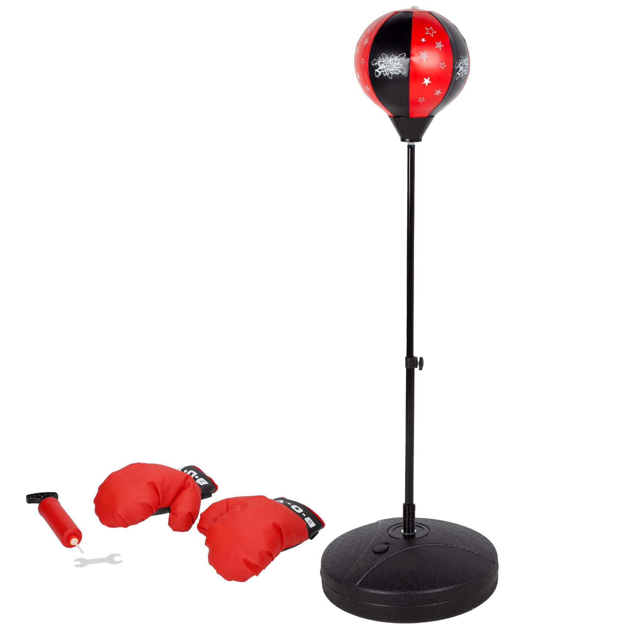 Saco boxeo infantil con guantes e hinchador CB Sports