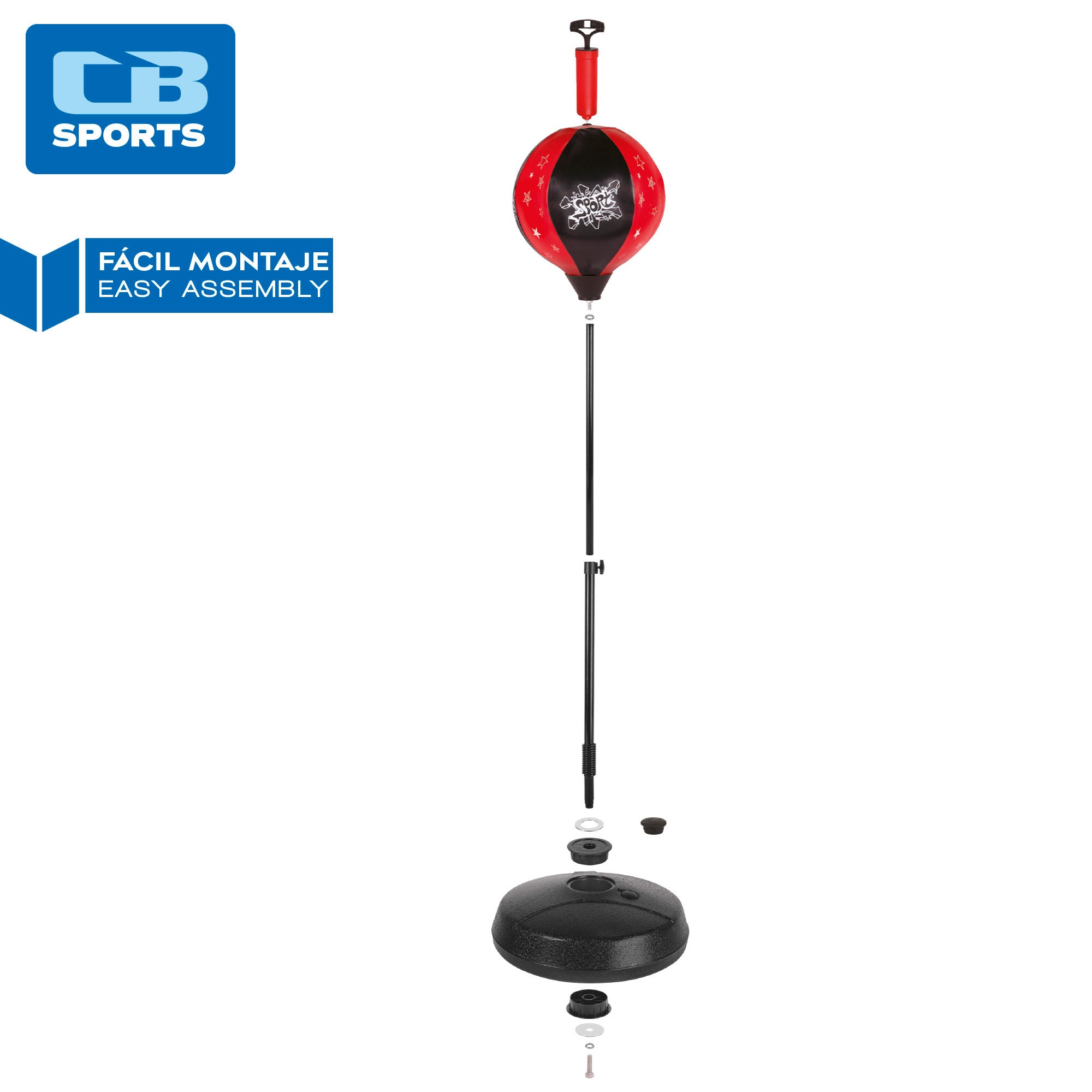 Saco boxeo infantil con guantes e hinchador CB Sports