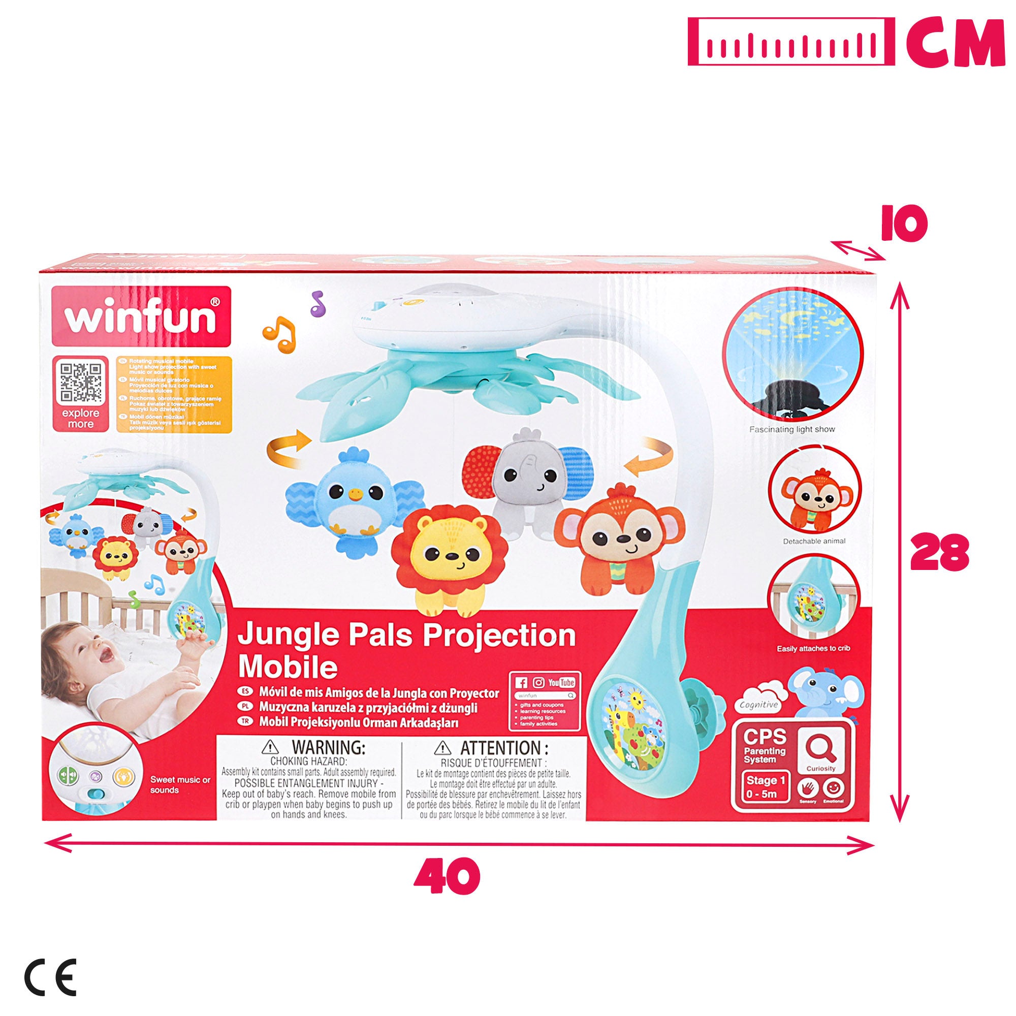 Winfun Móvil cuna con proyector y música