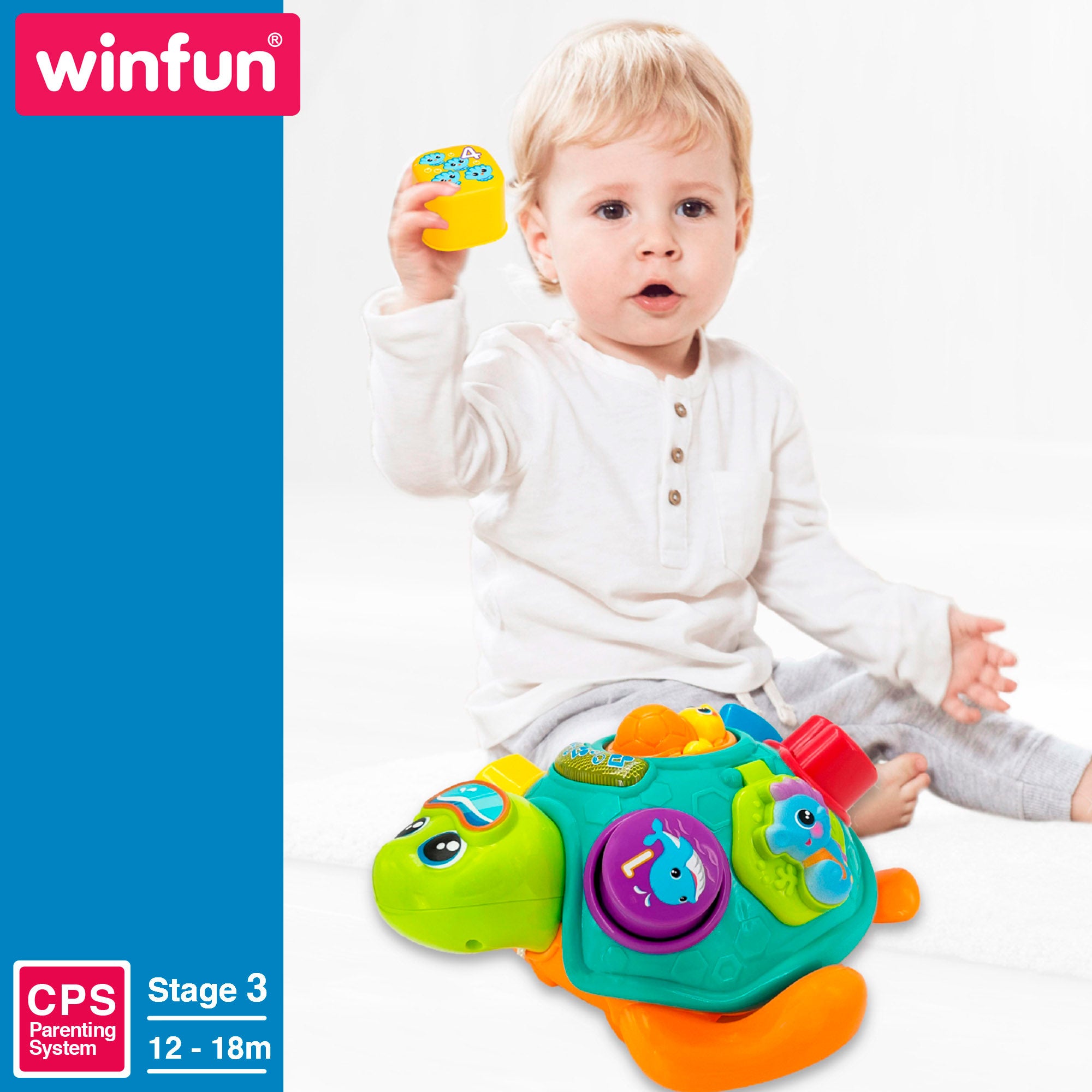 Winfun Arrastre musical tortuga con luz y sonido
