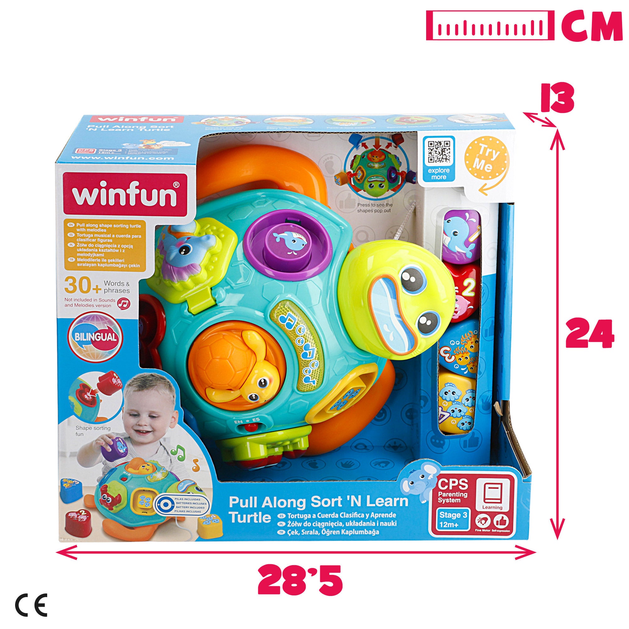 Winfun Arrastre musical tortuga con luz y sonido