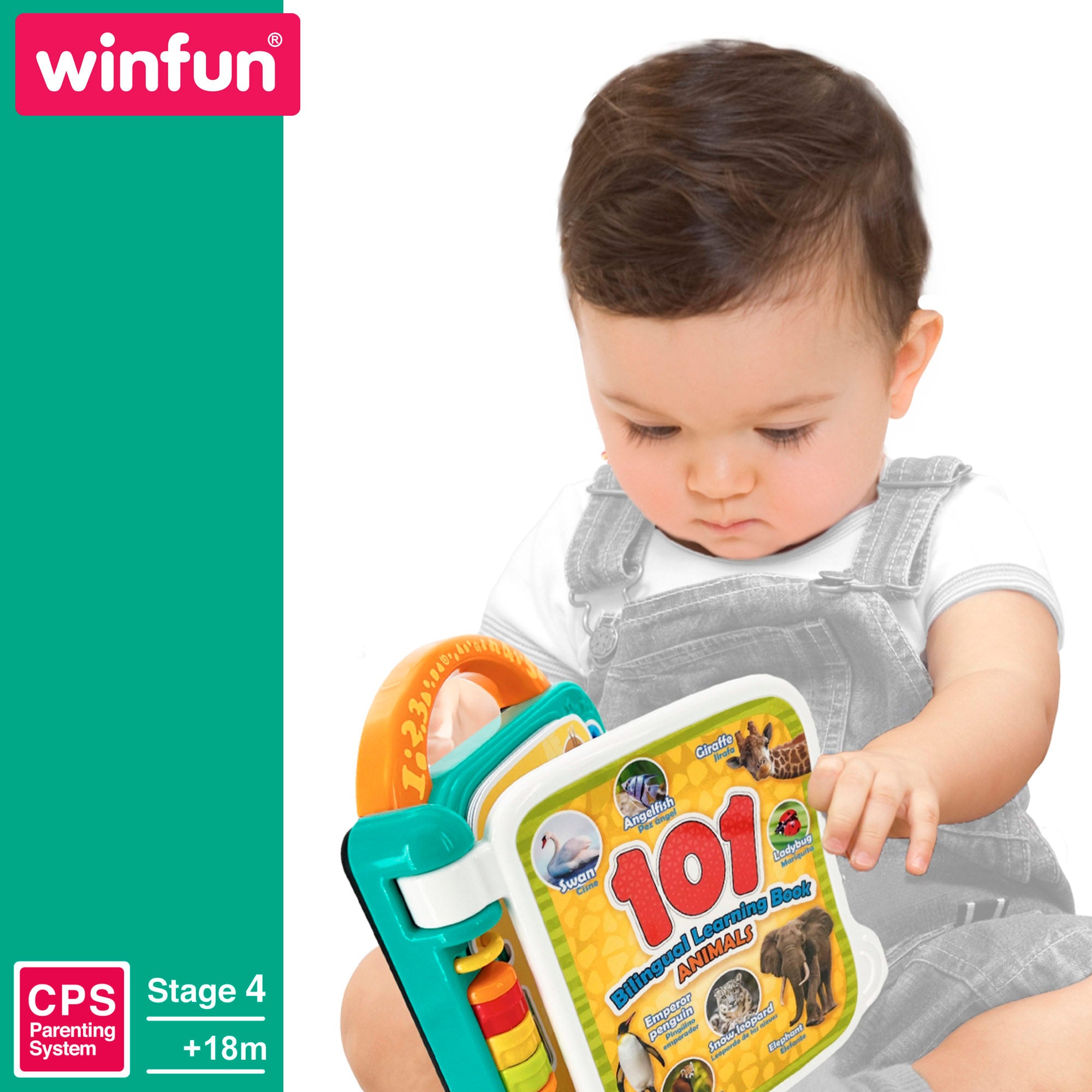 Winfun Libro infantil aprendizaje bilingüe 101 animales