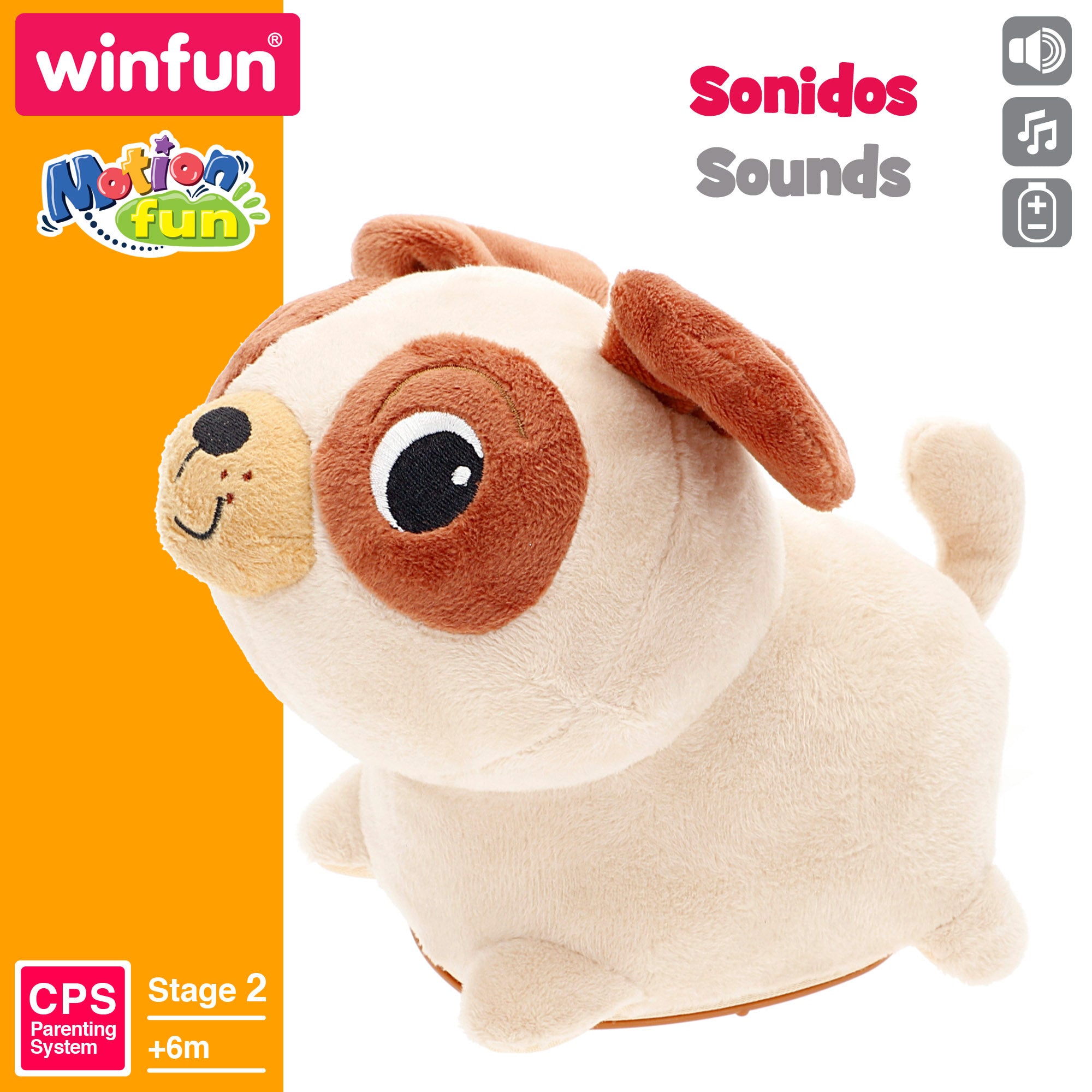 Winfun Perro peluche con sonidos y movimiento