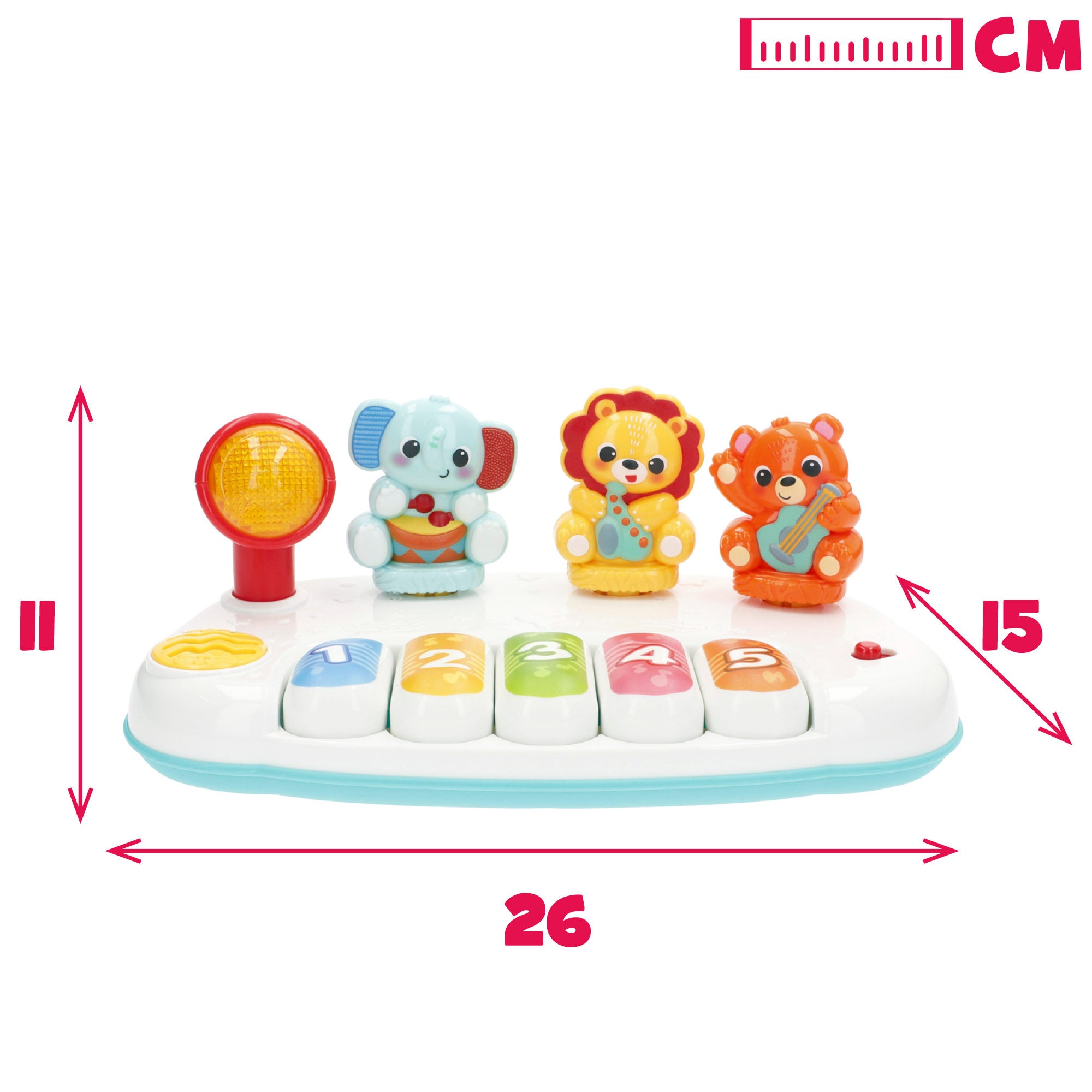 Winfun Piano infantil animales de la jungla con 5 teclas