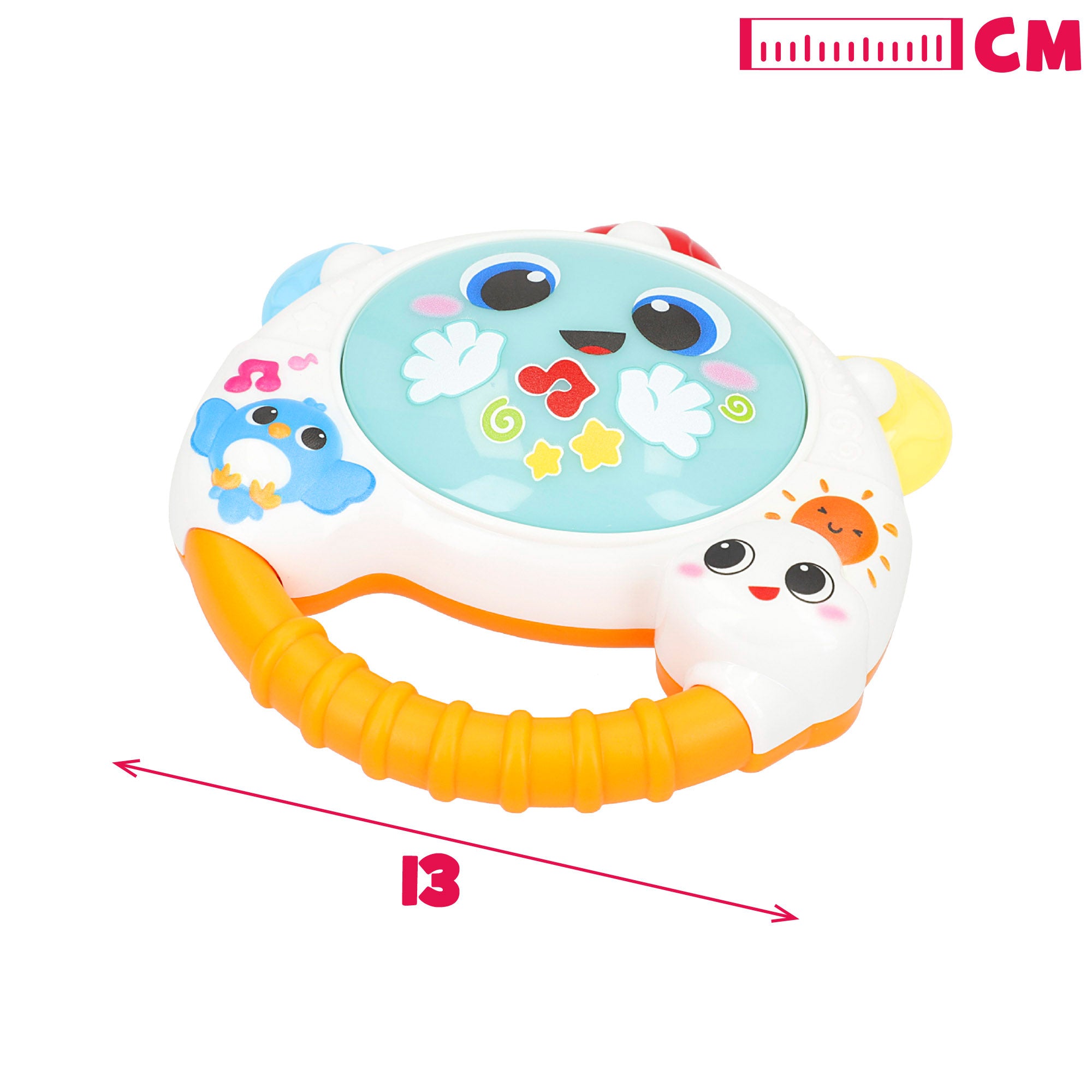 Winfun Pandereta infantil y sonajero con luz y sonido