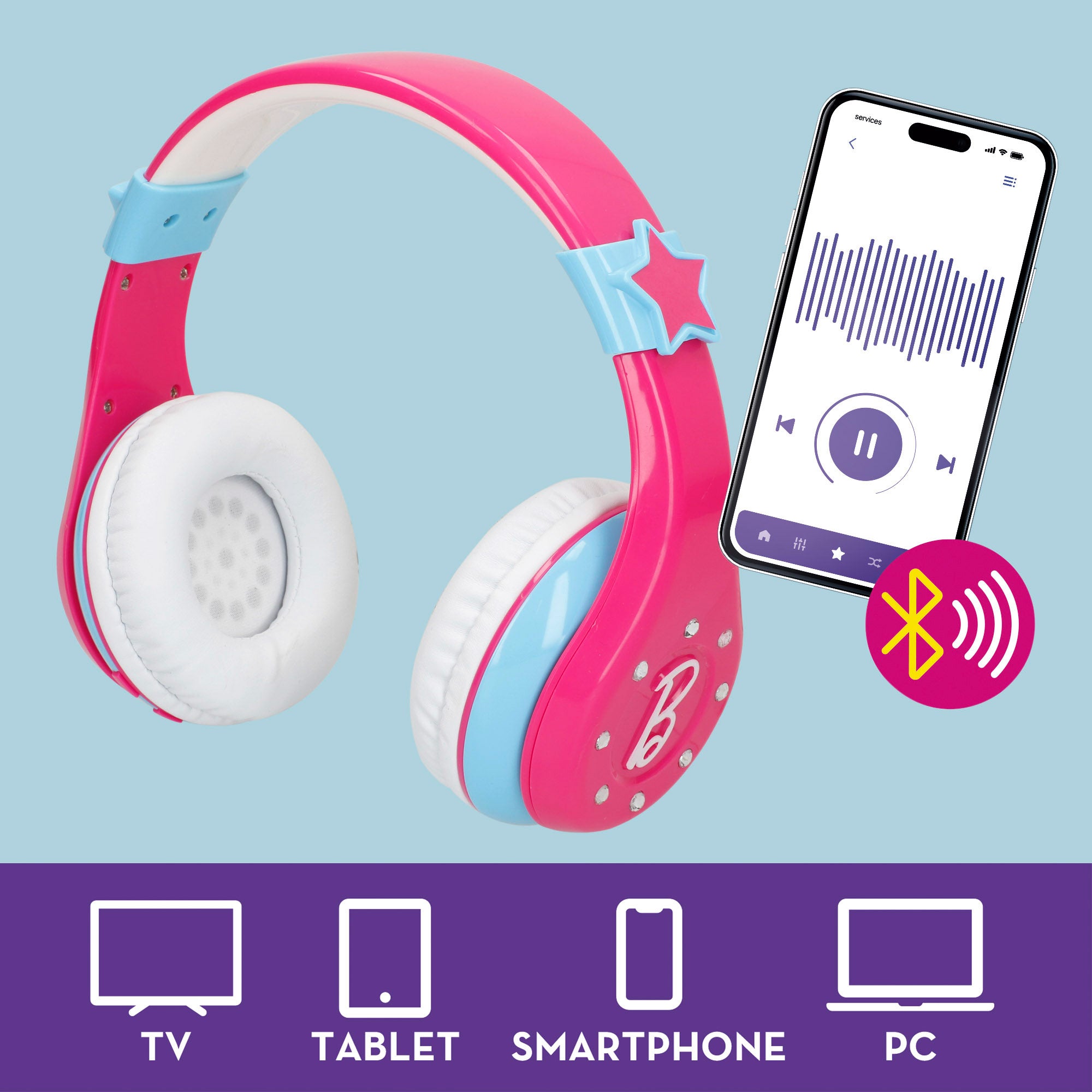 Barbie Auriculares infantiles con bluetooth