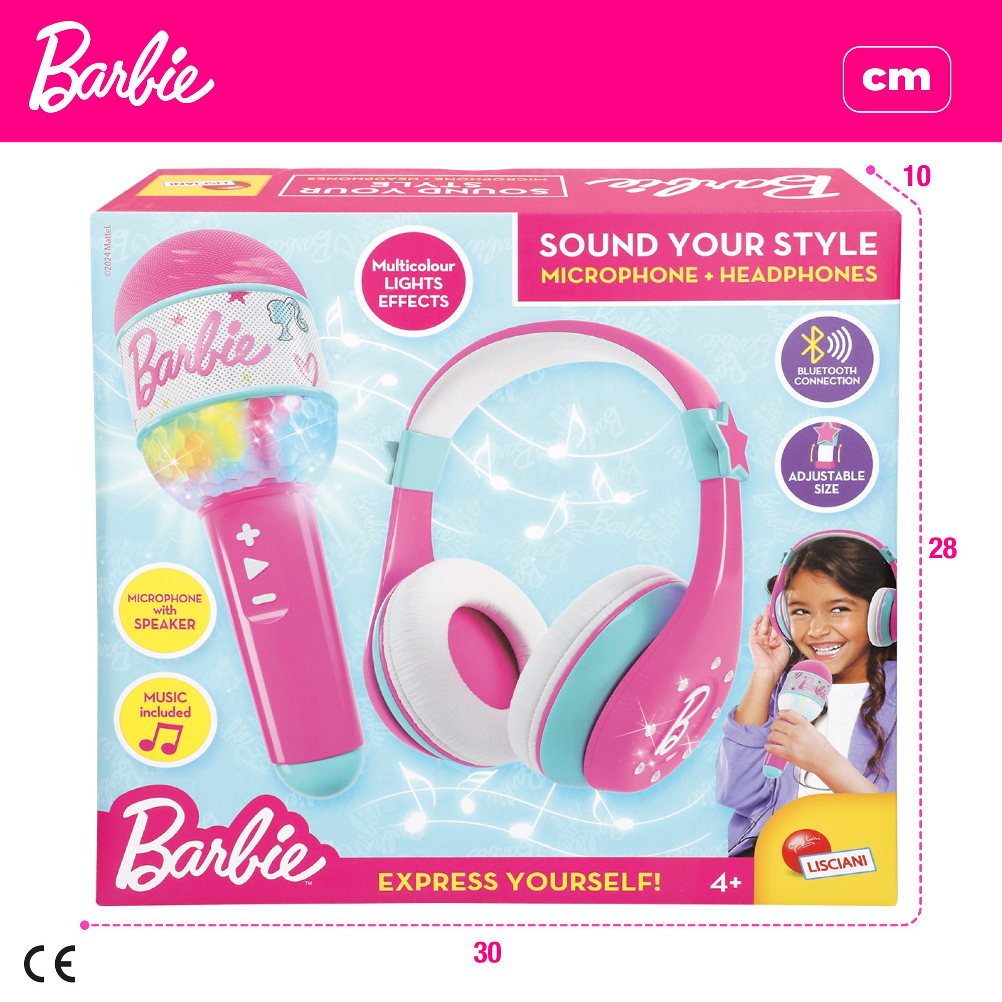 Barbie Set auriculares y micrófono infantil con bluetooth