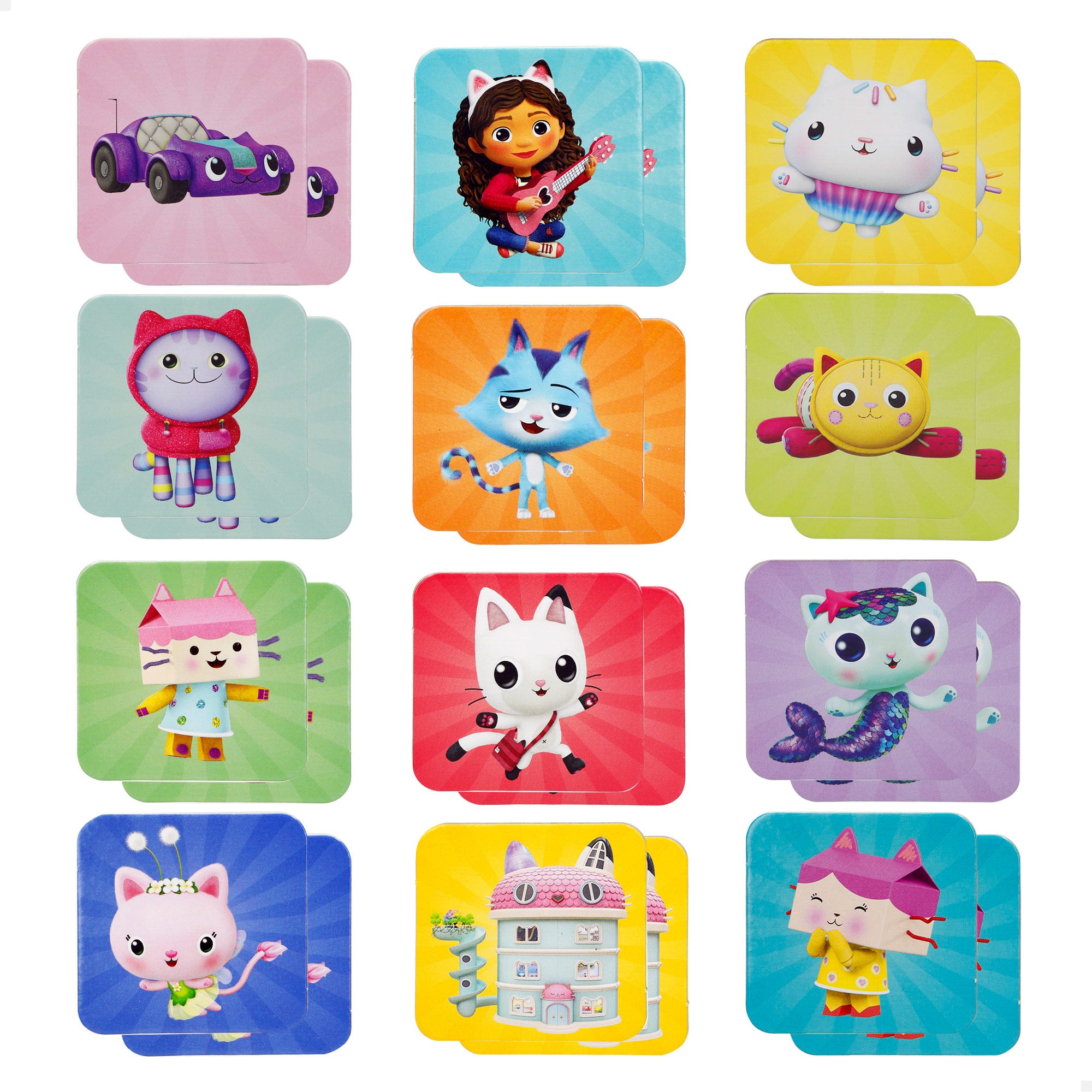 Gabby's Dollhouse Juego de memoria 24 tarjetas