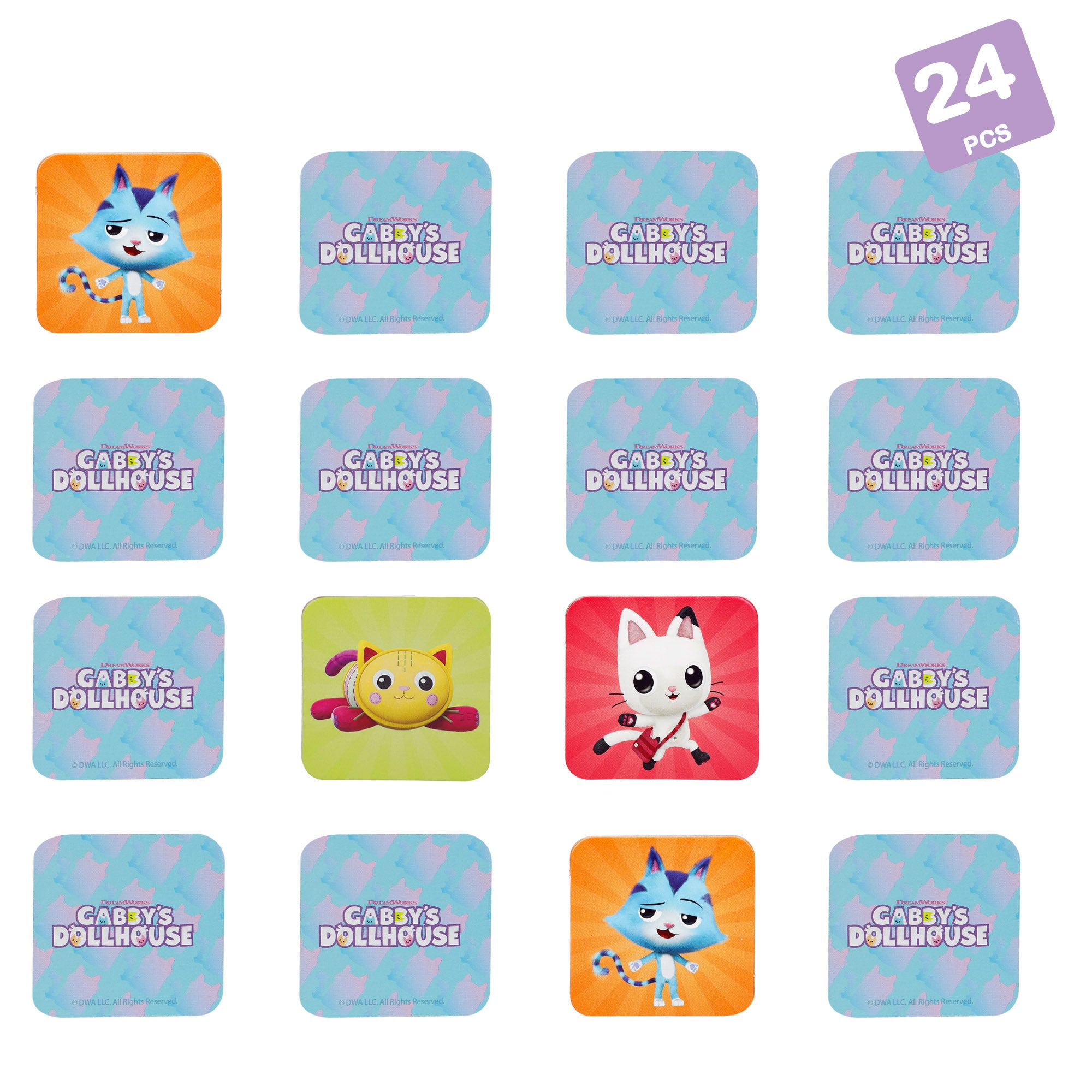 Gabby's Dollhouse Juego de memoria 24 tarjetas