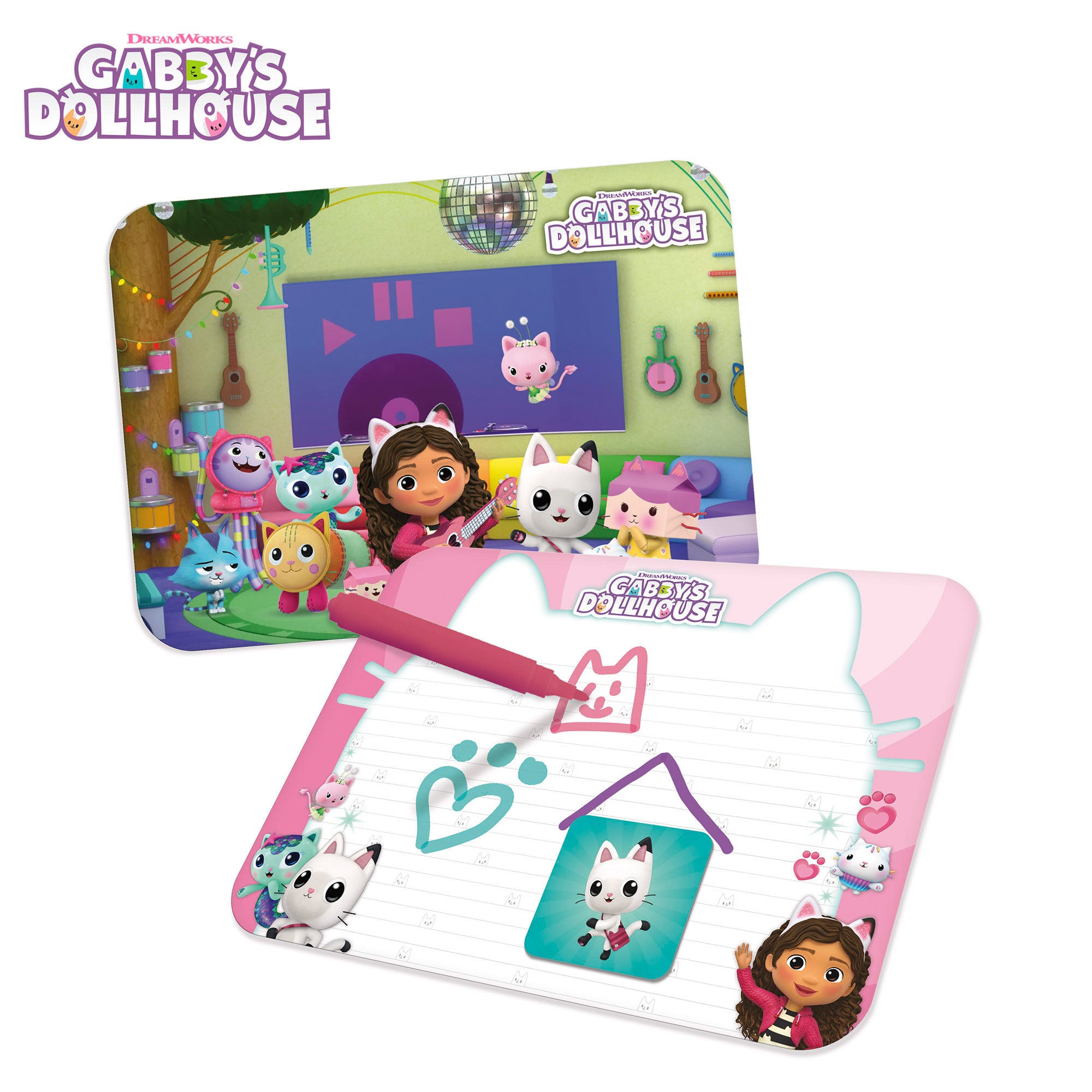 Gabby's Dollhouse Mesa infantil con pizarra y juegos