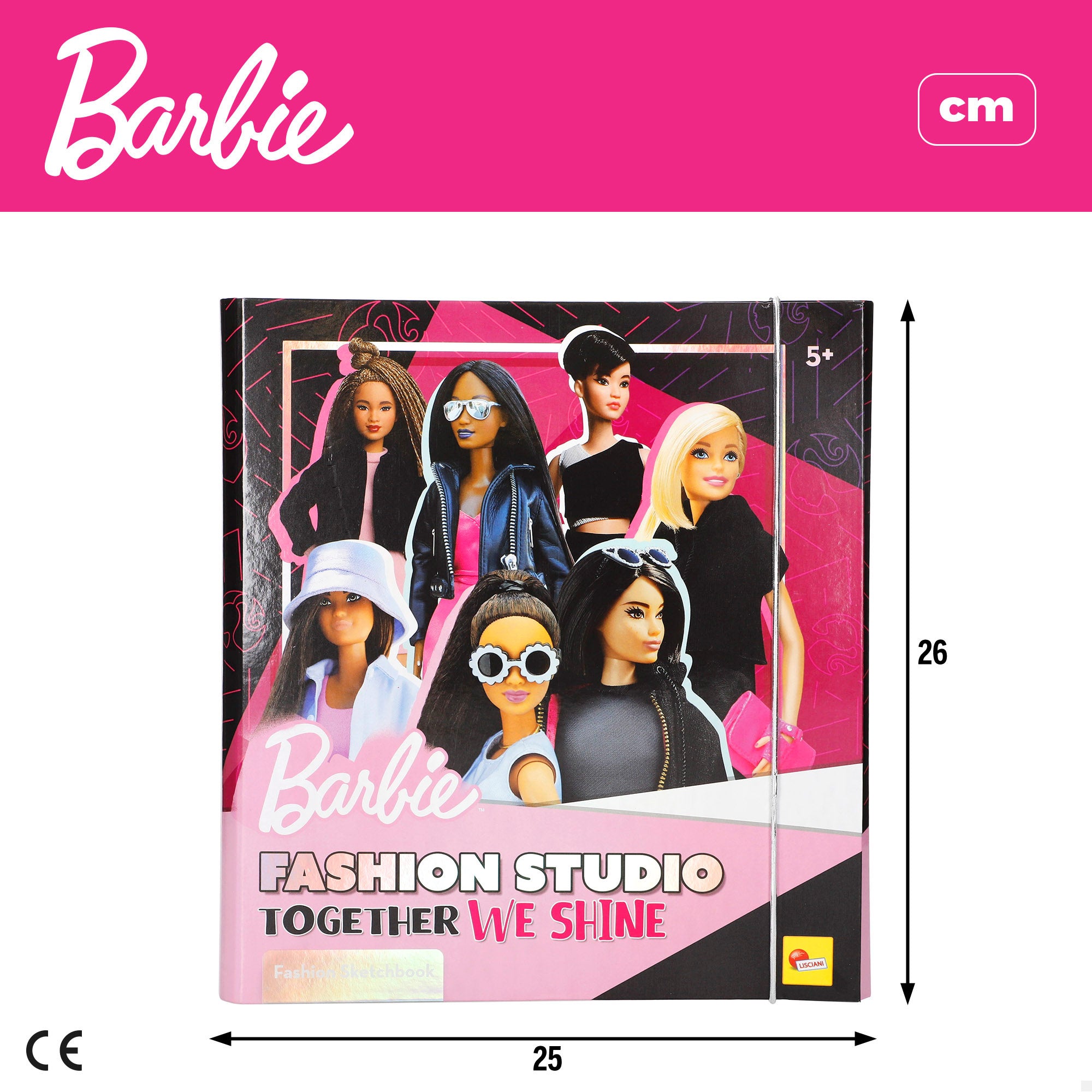 Barbie Fashion Studio diseña, pega y colorea