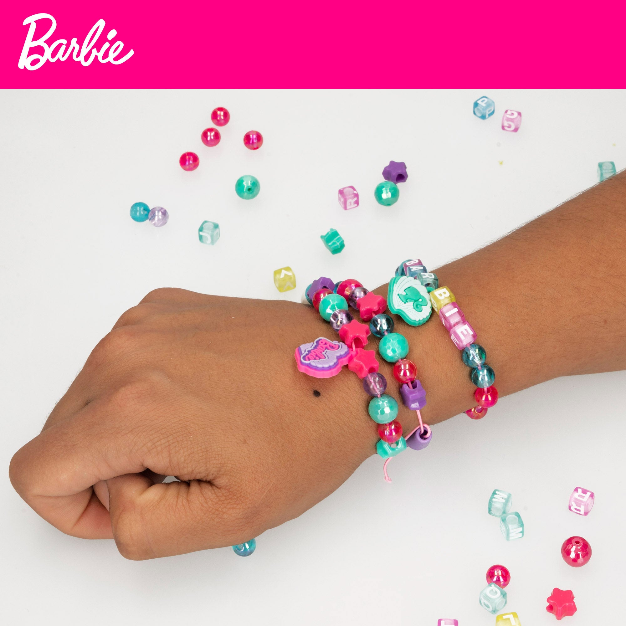 Barbie Kit para hacer pulseras y collares con bolso organizador
