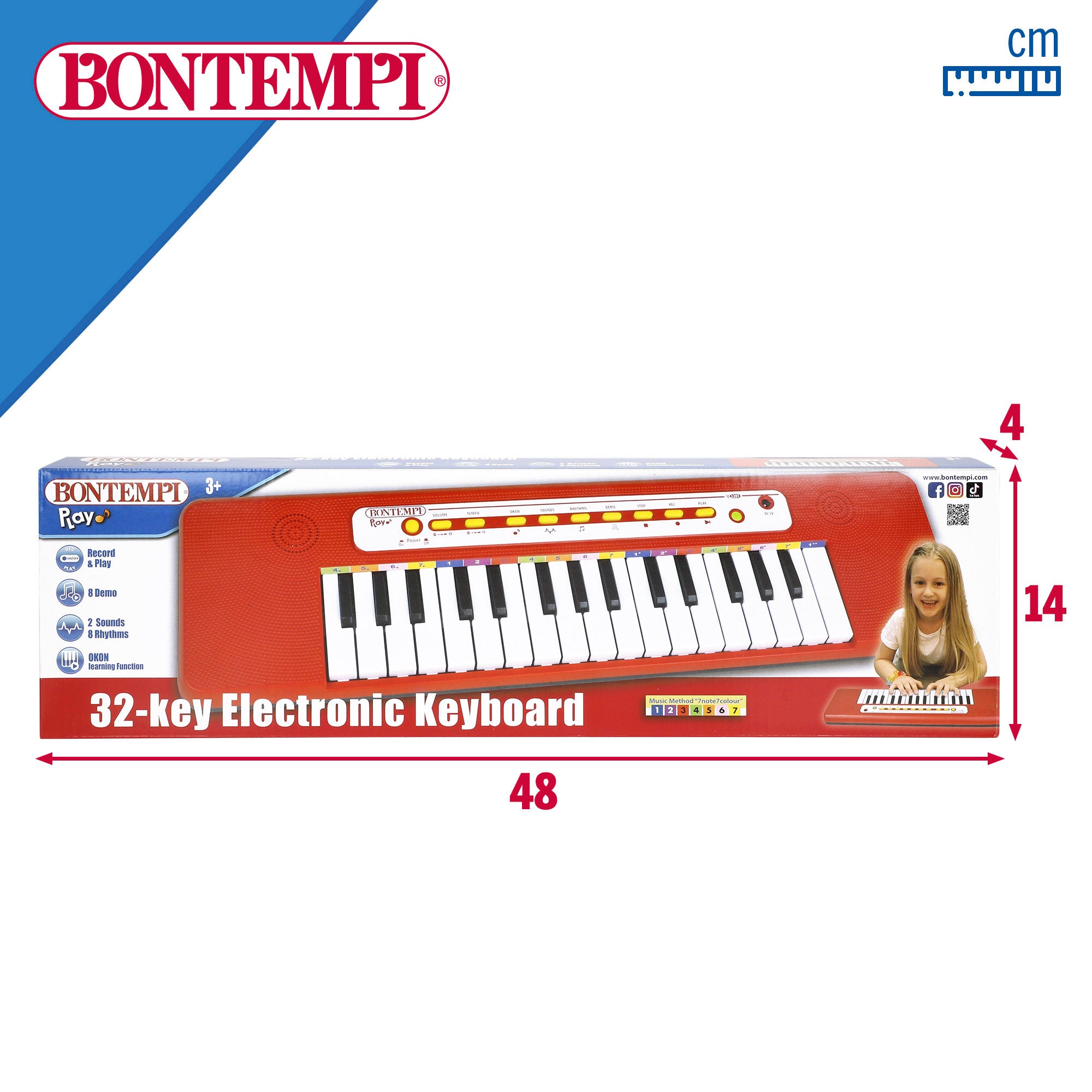 Teclado piano electrónico 32 teclas para niños Bontempi