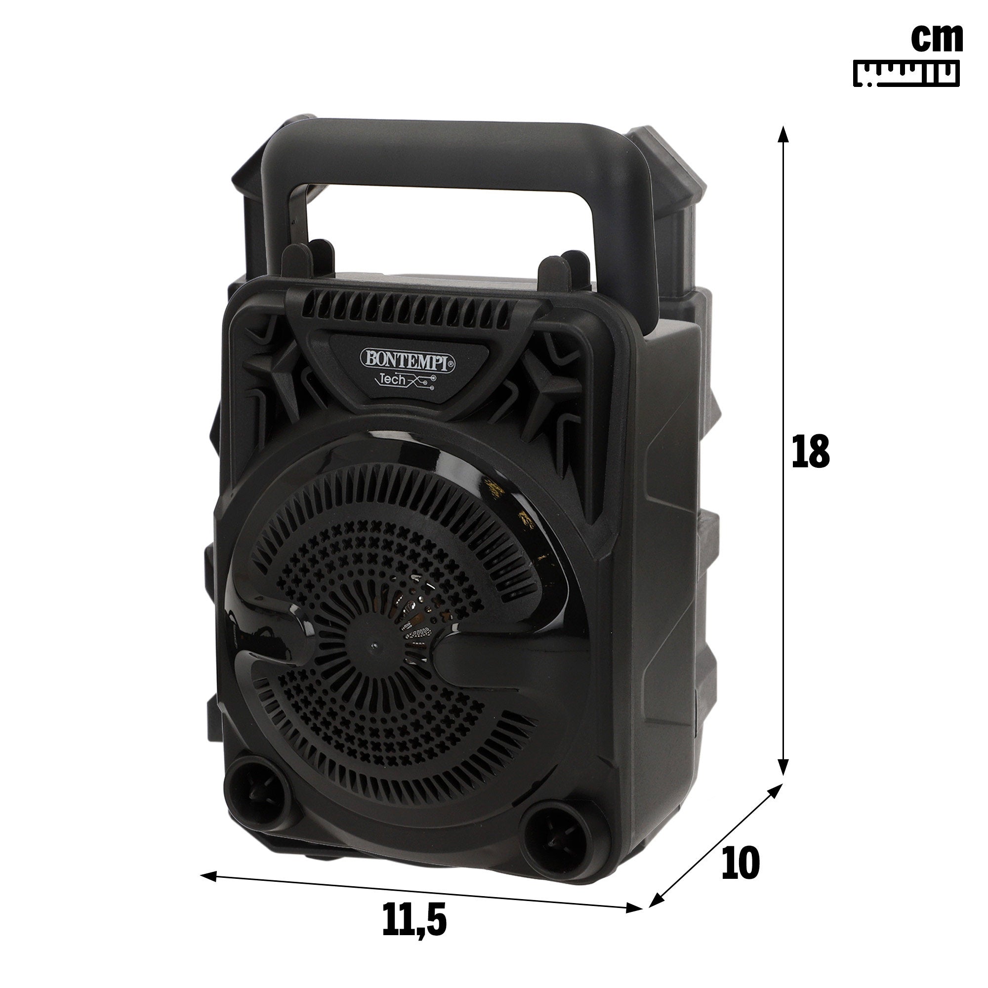 Mini altavoz inalámbrico con micrófono y luces 11,5x10x18 cm Bontempi