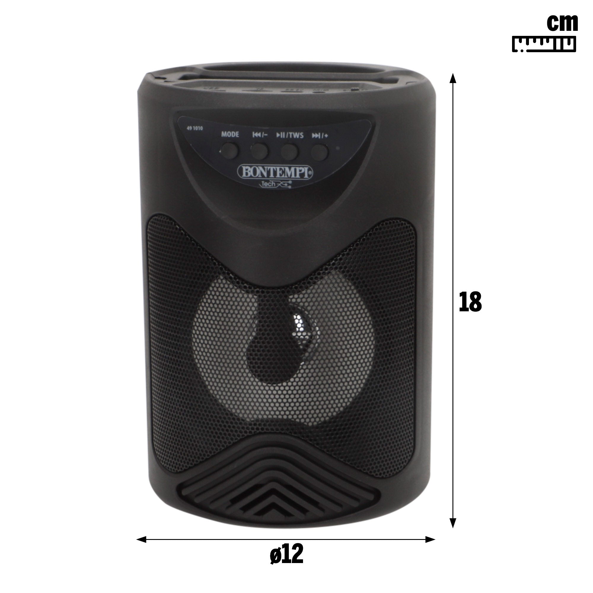 Altavoz inalámbrico con micrófono y luces Ø12x18 cm Bontempi
