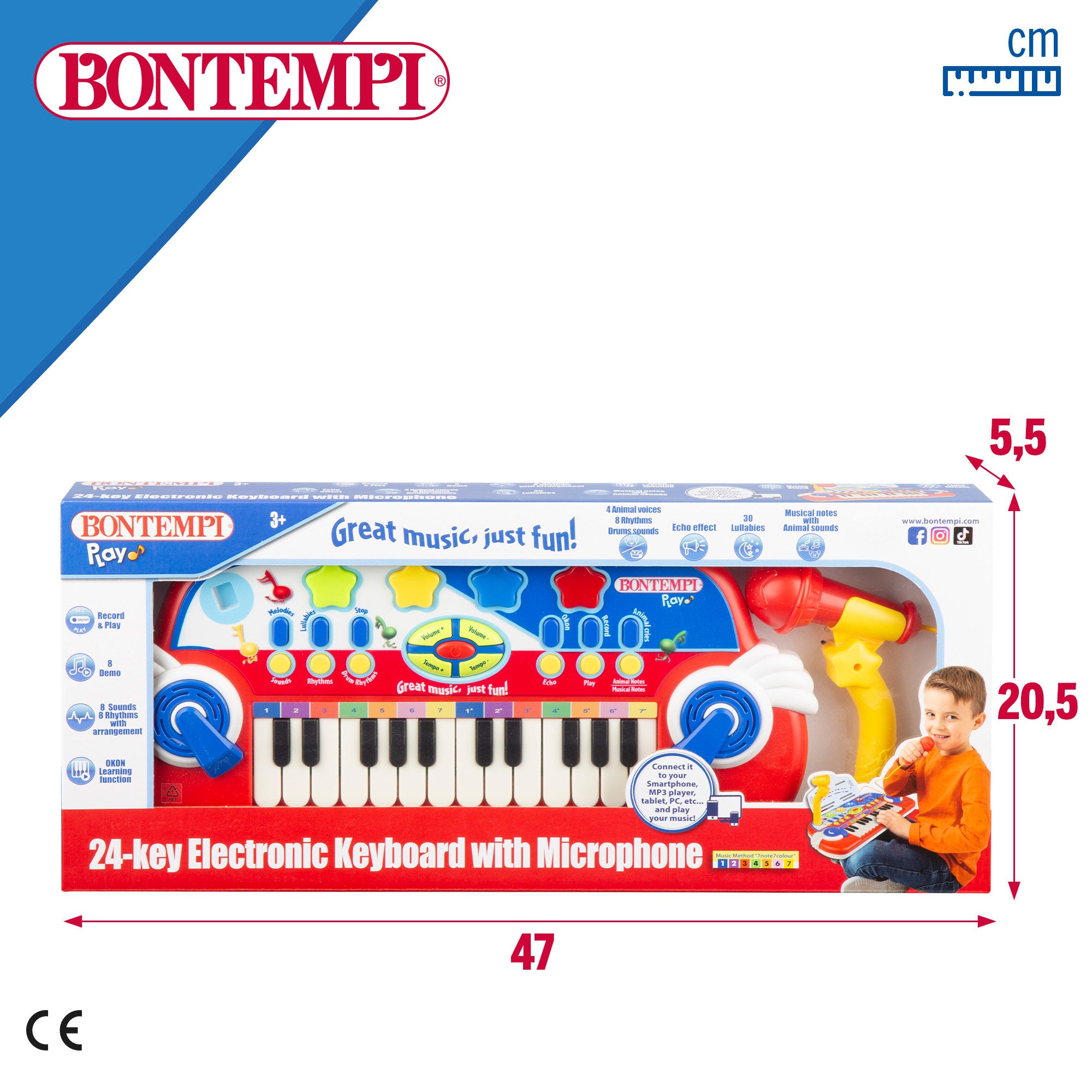 Piano infantil con micrófono Bontempi