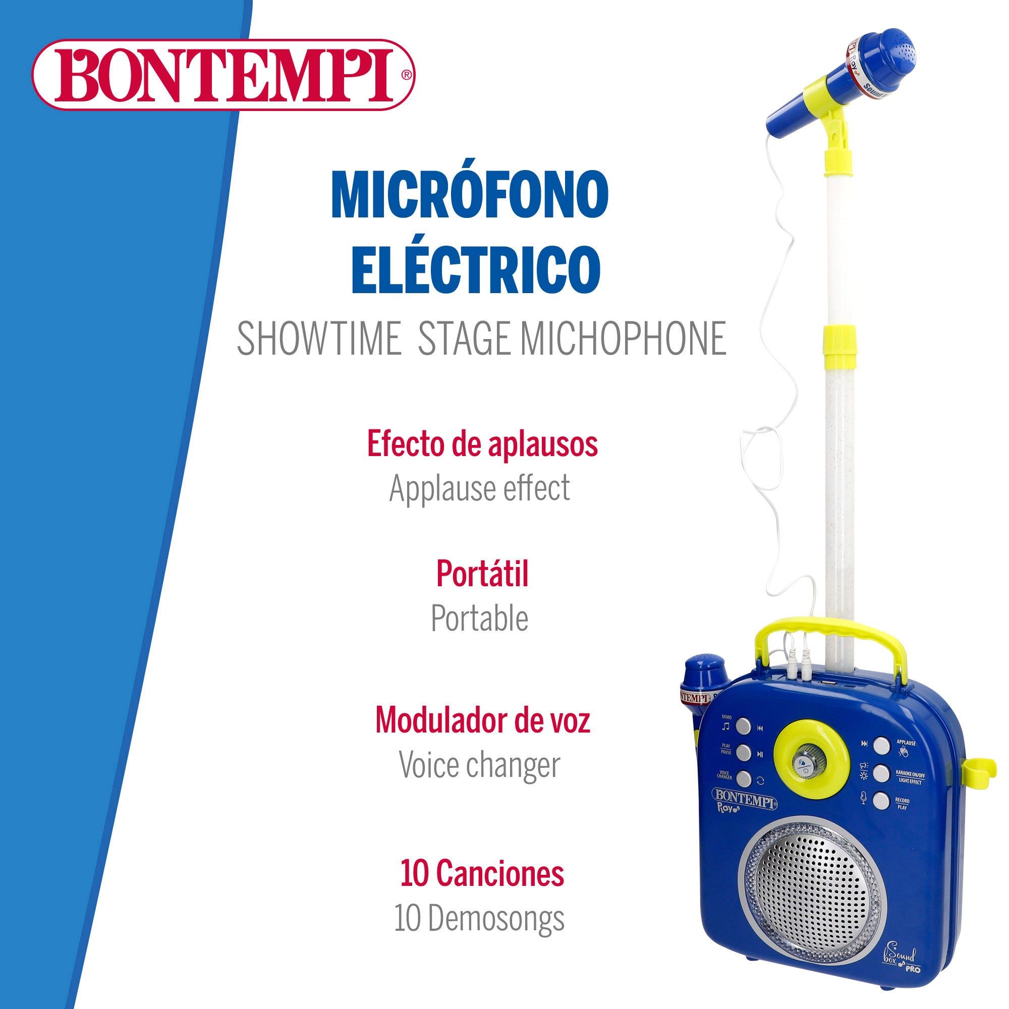 Altavoz karaoke infantil con 2 micrófonos Bontempi