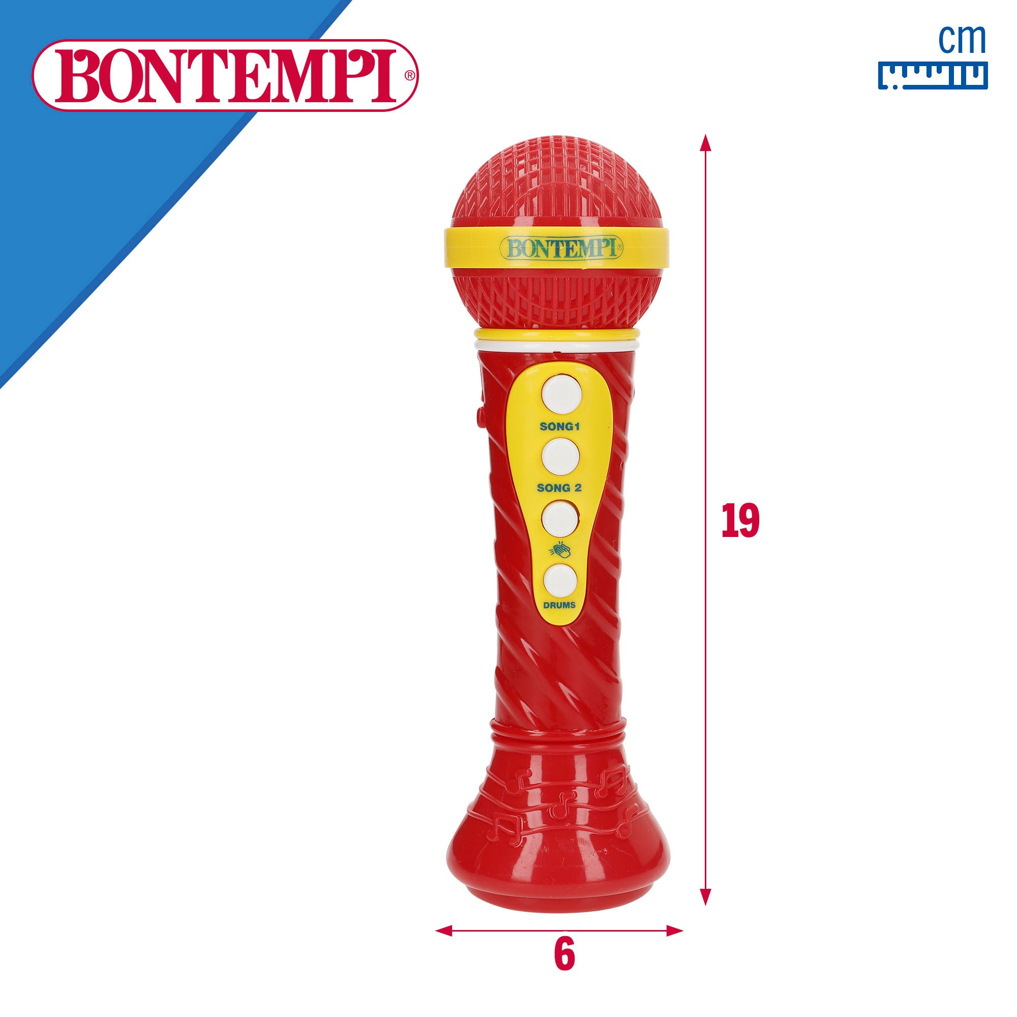 Micrófono inalámbrico de juguete color rojo Bontempi