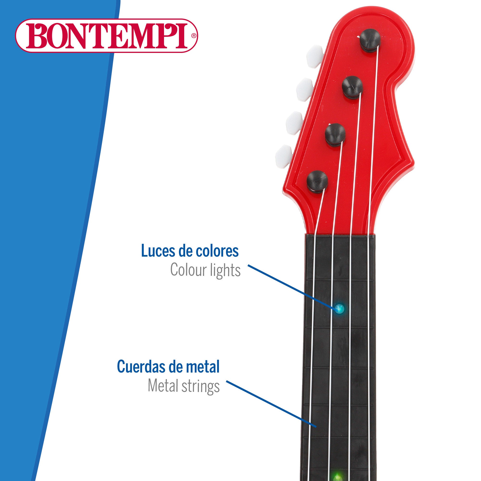 Guitarra eléctrica de juguete rock 51 cm Bontempi