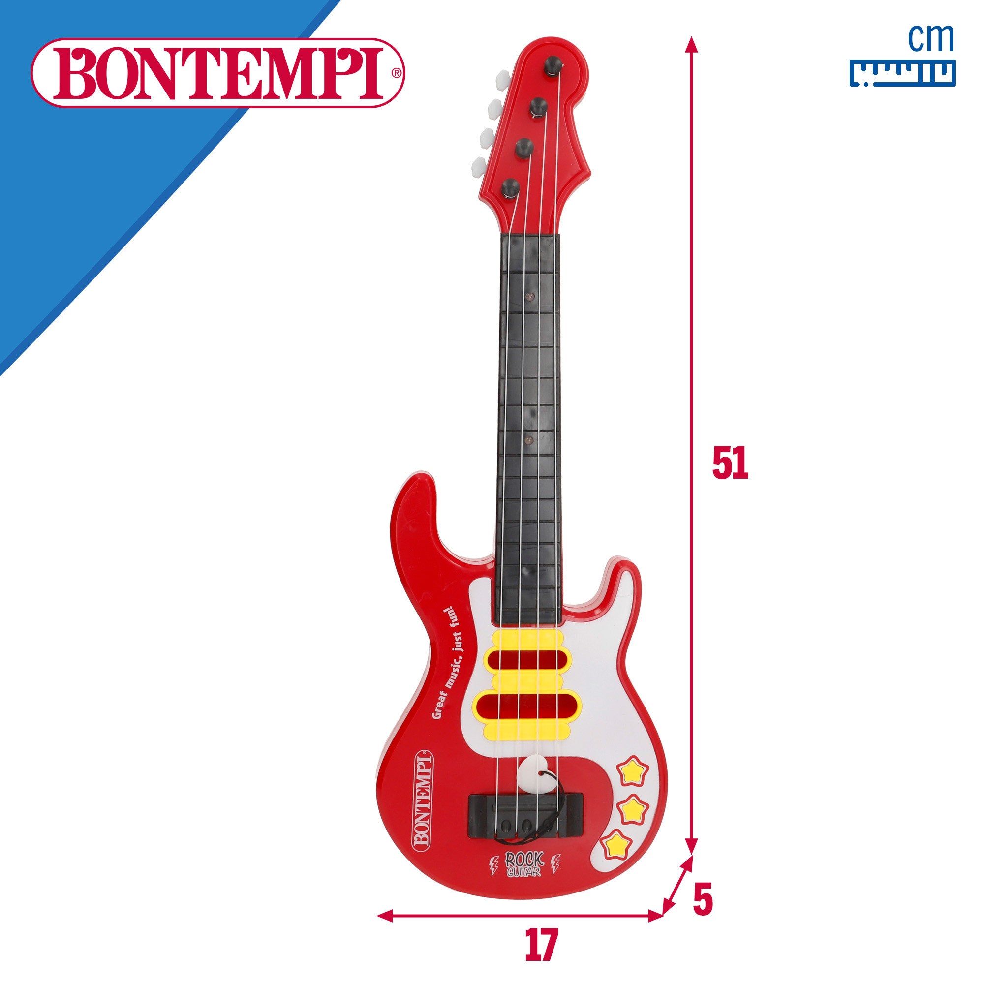 Guitarra eléctrica de juguete rock 51 cm Bontempi