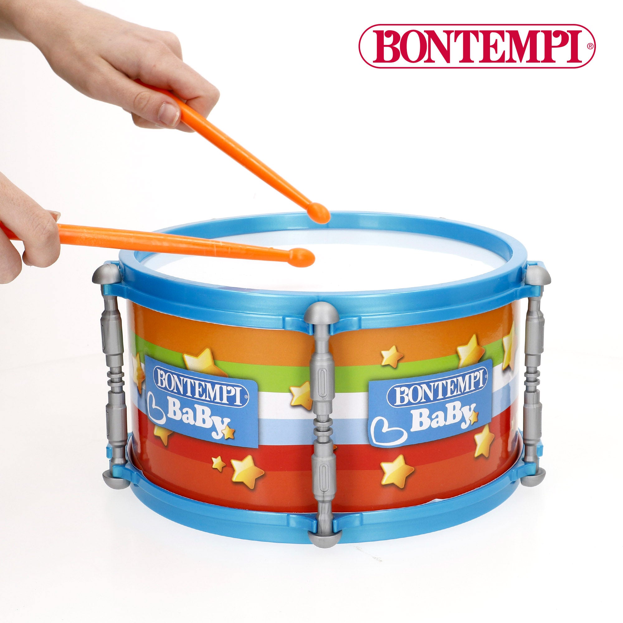 Tambor de juguete con baquetas Ø24 cm Bontempi