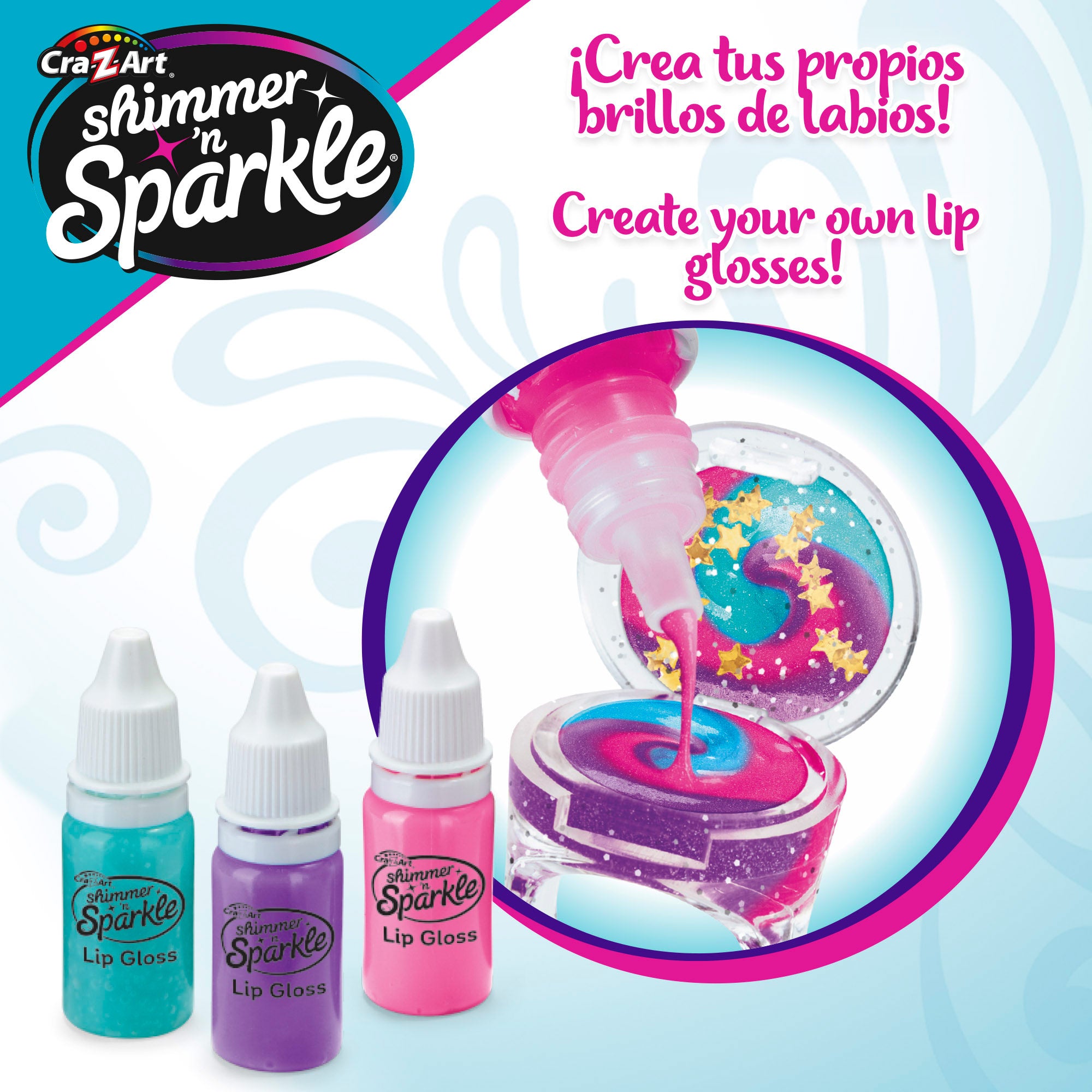 Shimmer 'n Sparkle Set para hacer pintalabios con medallones