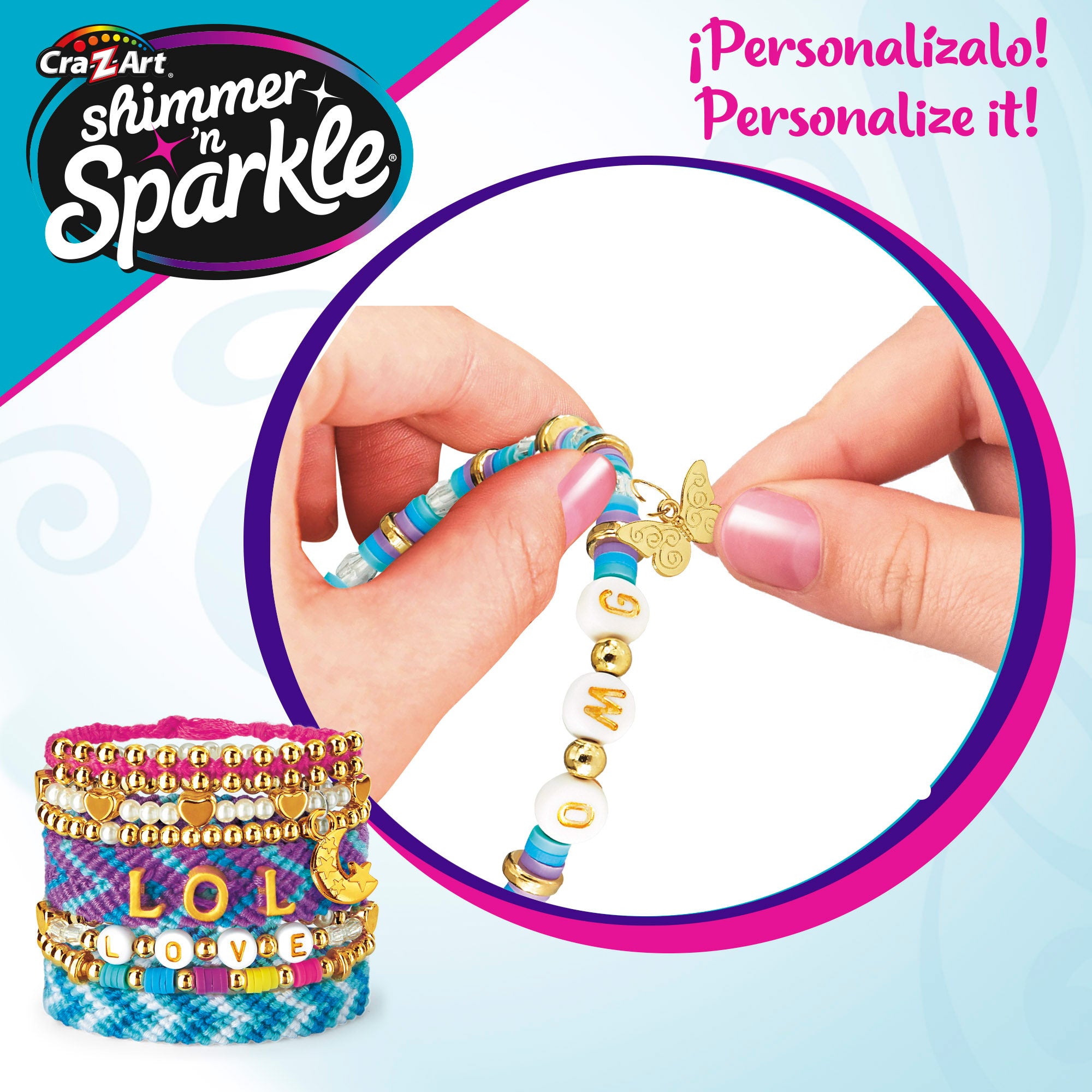 Shimmer 'n Sparkle Kit para hacer pulseras brillantes