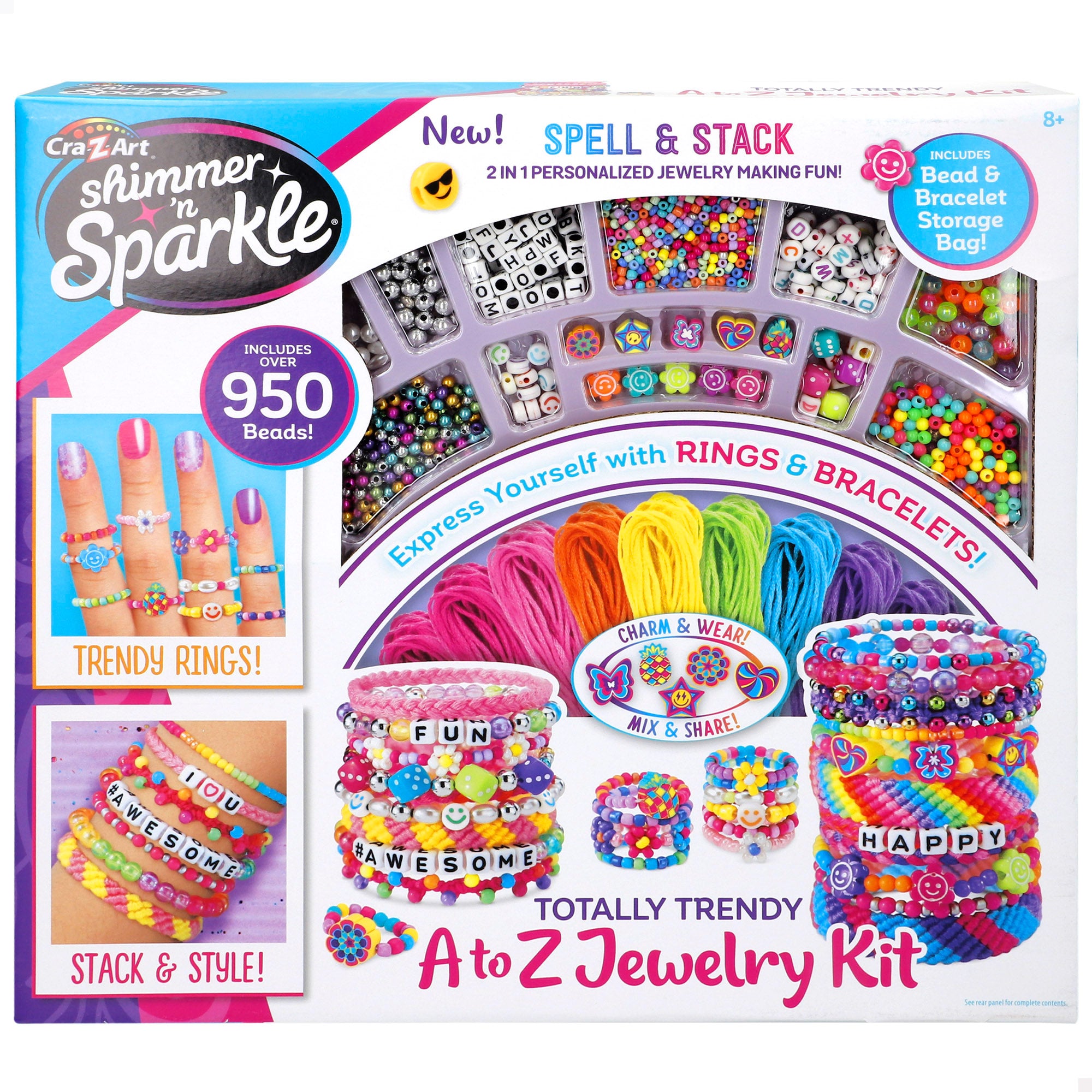 Shimmer 'n Sparkle Kit para hacer pulseras y anillos