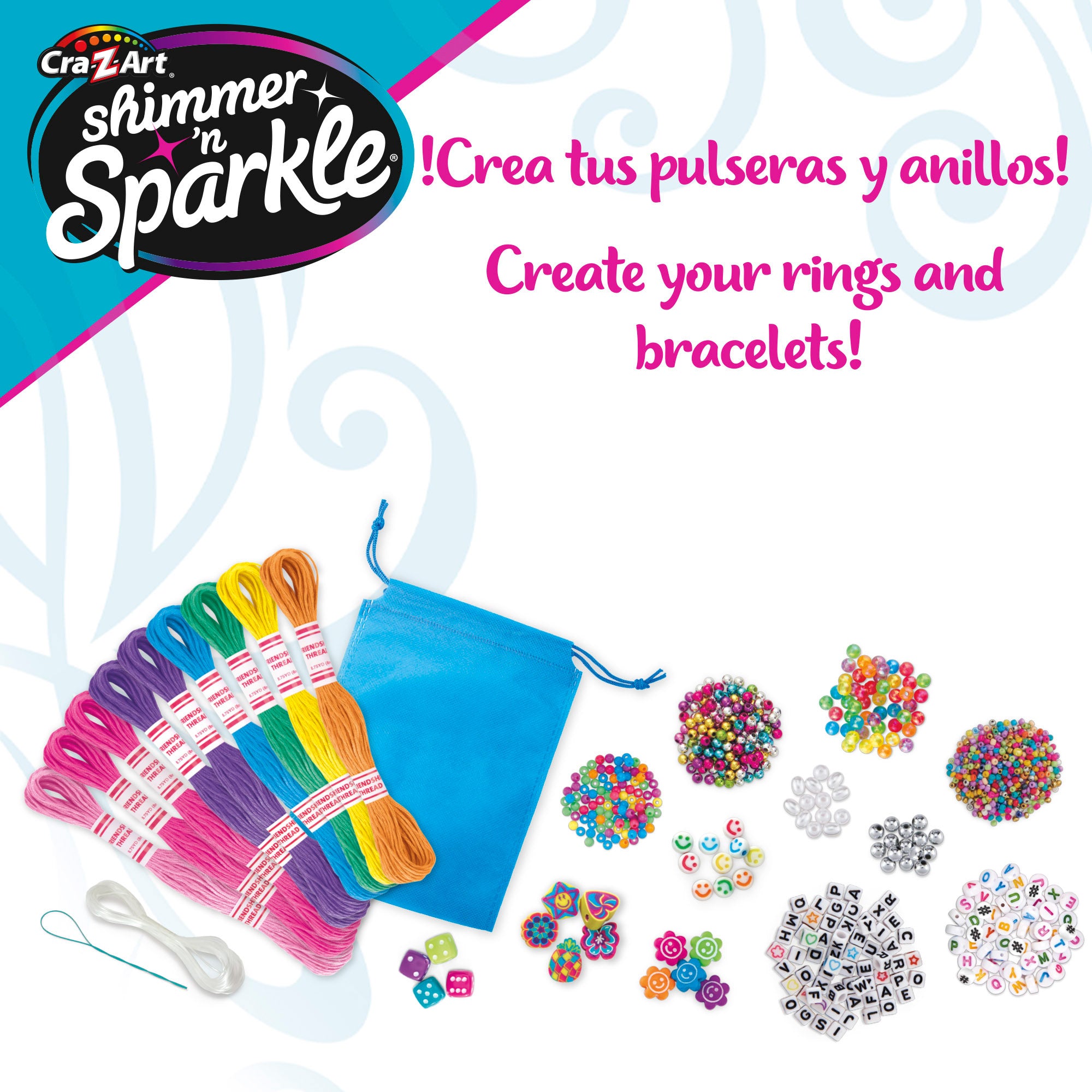 Shimmer 'n Sparkle Kit para hacer pulseras y anillos