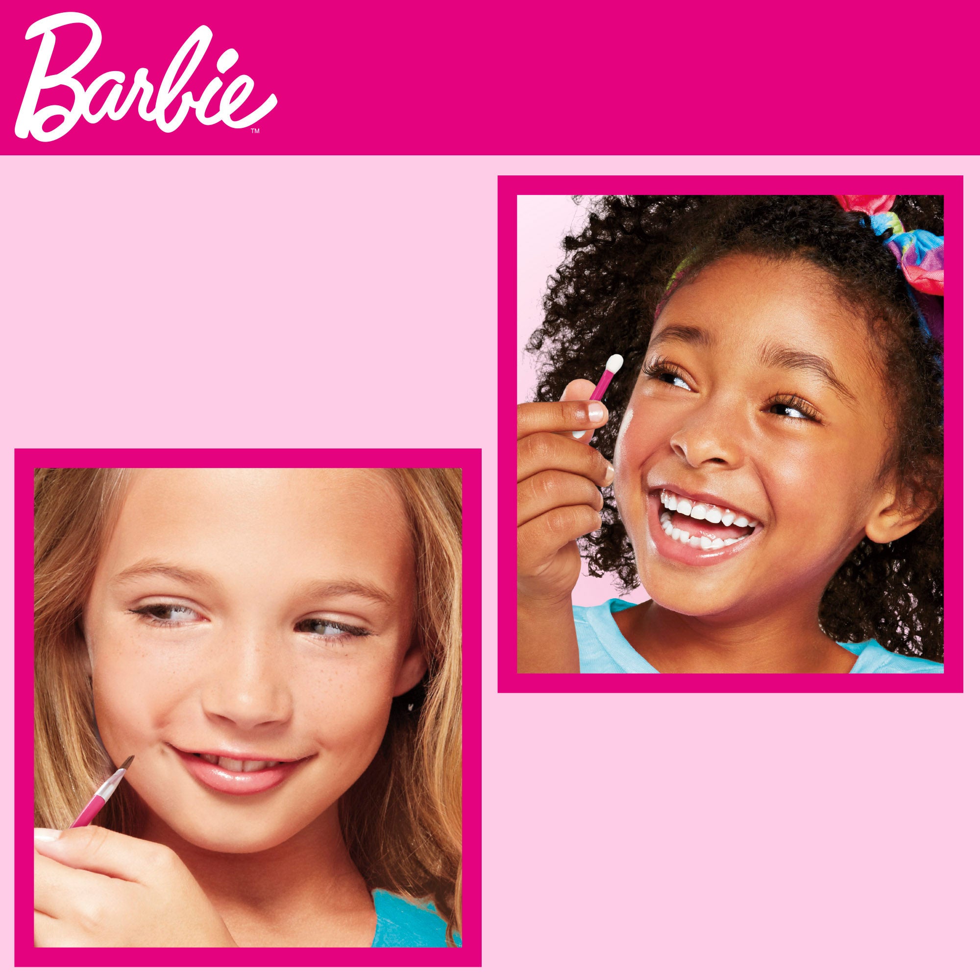 Barbie Maletín de maquillaje para niñas con espejo