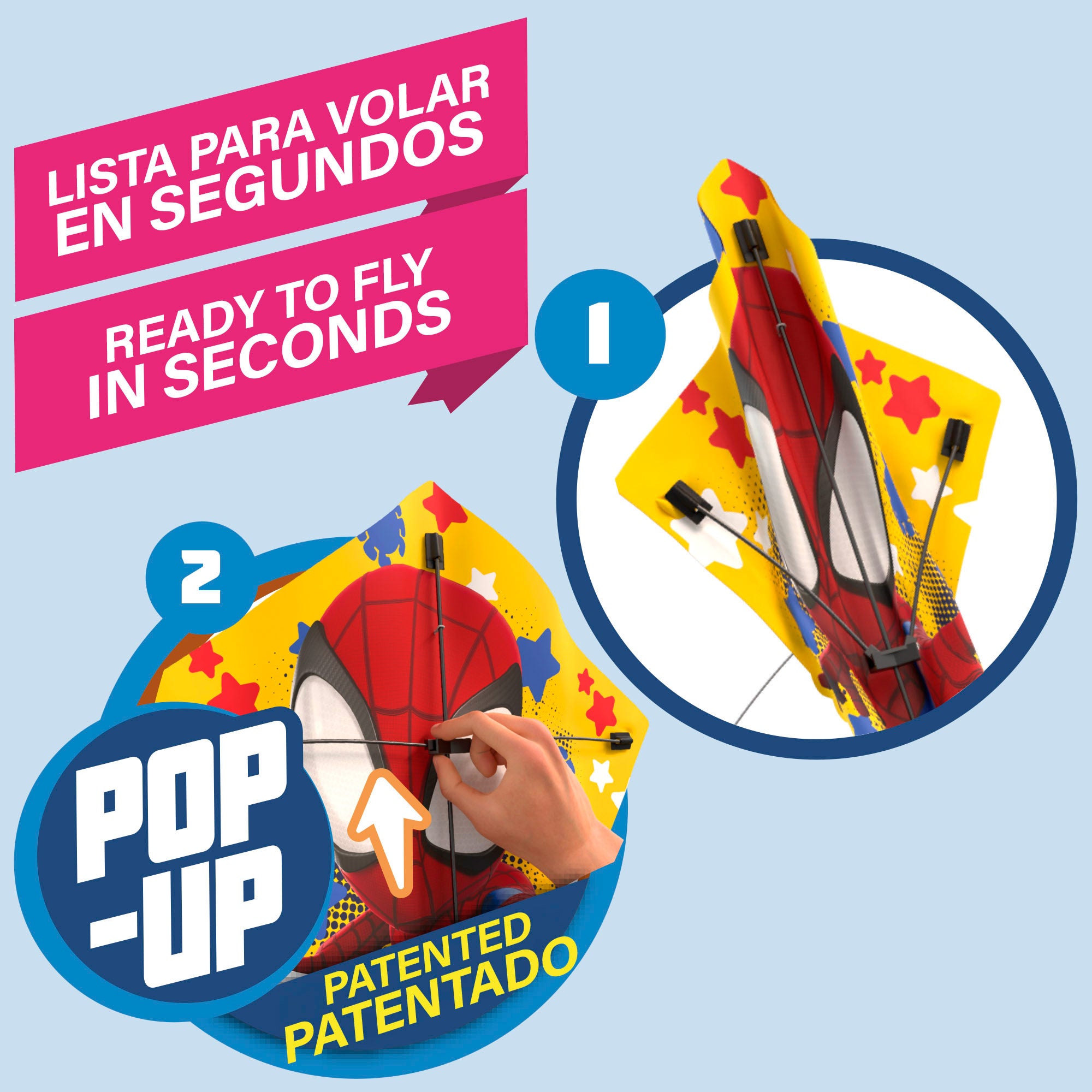 Spidey Cometa nylon diamante Pop-Up