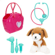 Perro peluche con bolso y accesorios veterinaria Go Go Friends