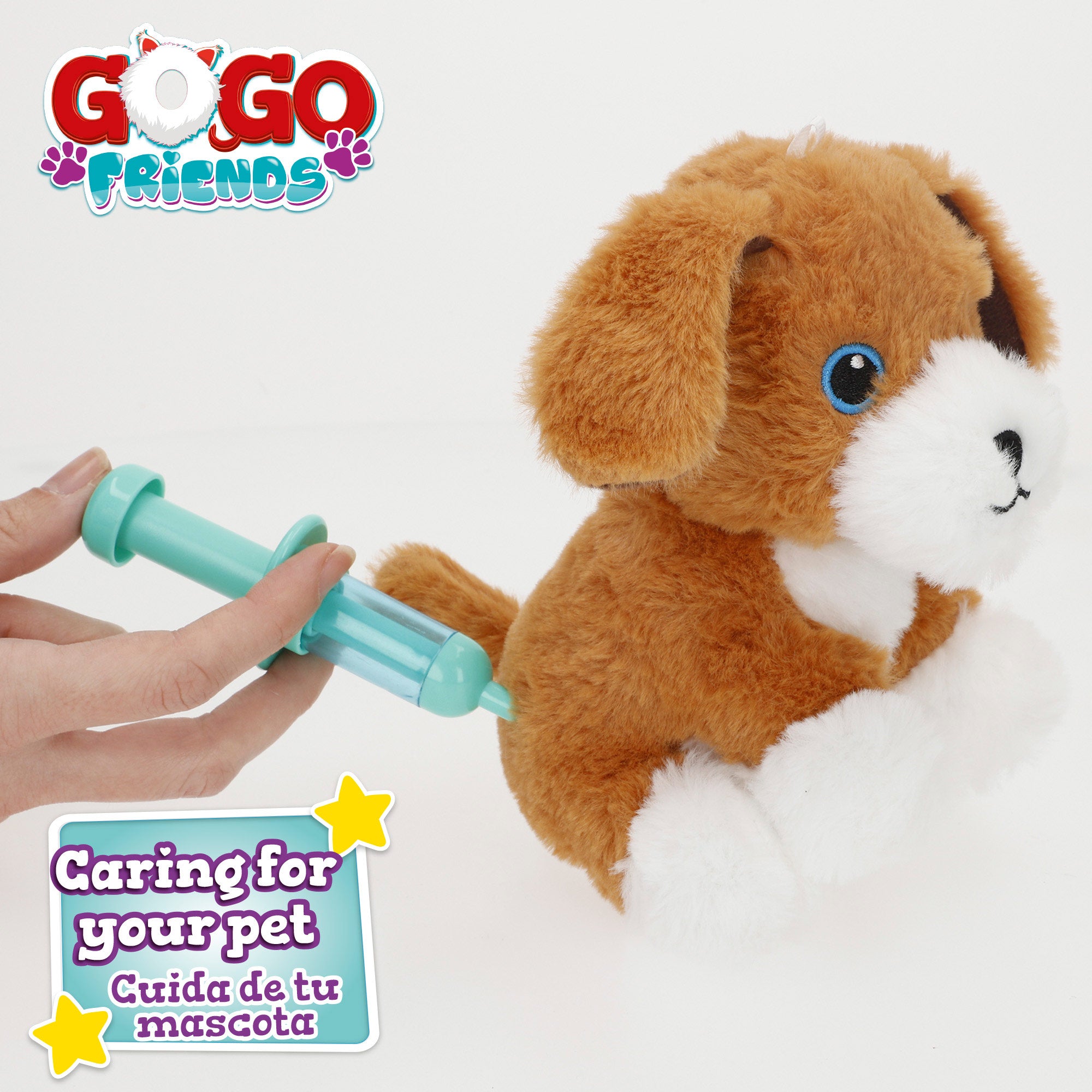 Perro peluche con bolso y accesorios veterinaria Go Go Friends