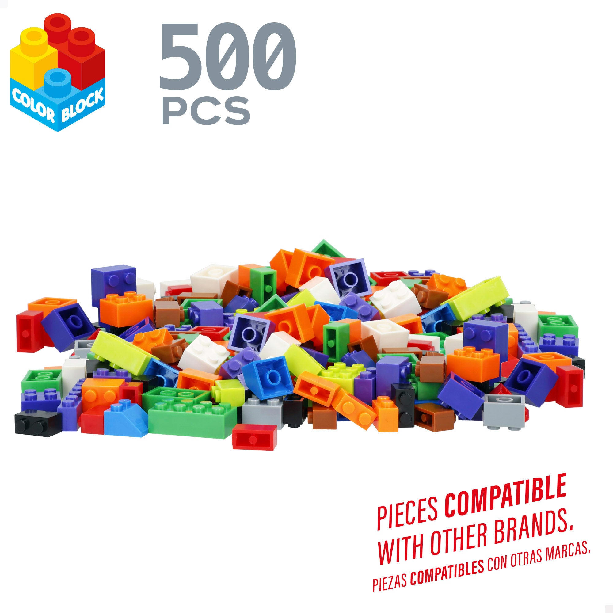 Juego bloques de construcción 500 piezas Nano Color Block