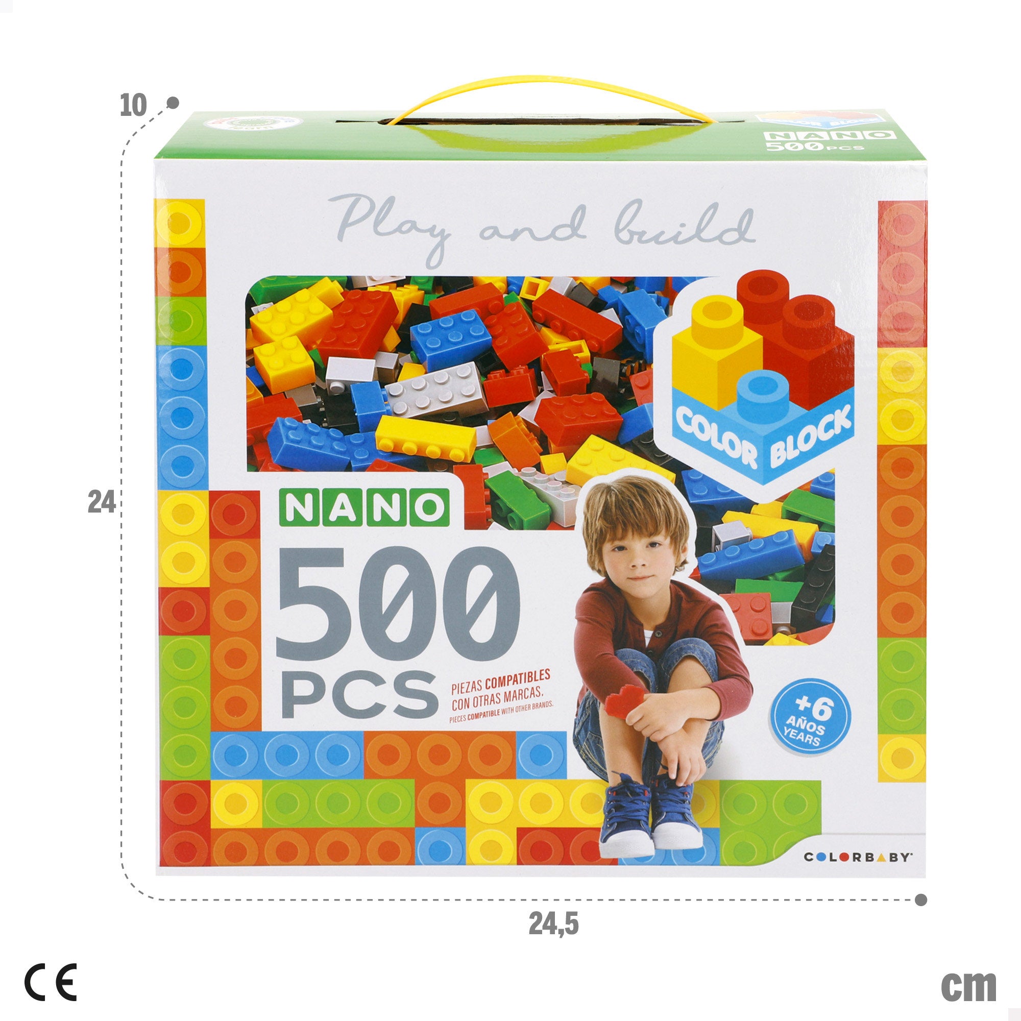 Juego bloques de construcción 500 piezas Nano Color Block
