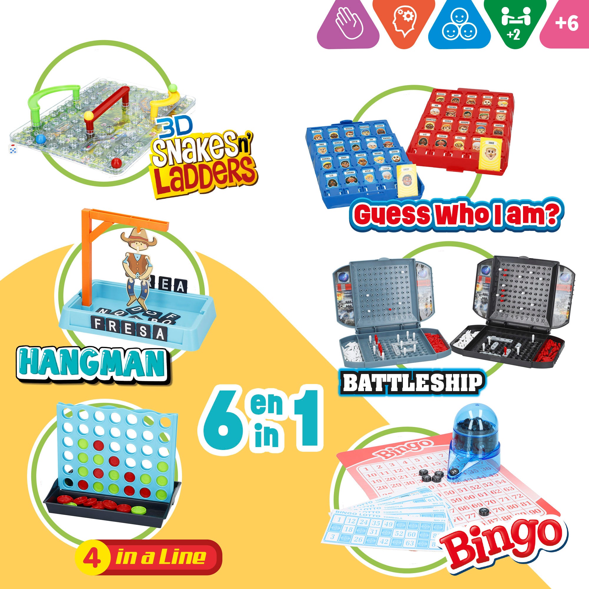 Set 6 juegos de mesa CB Games