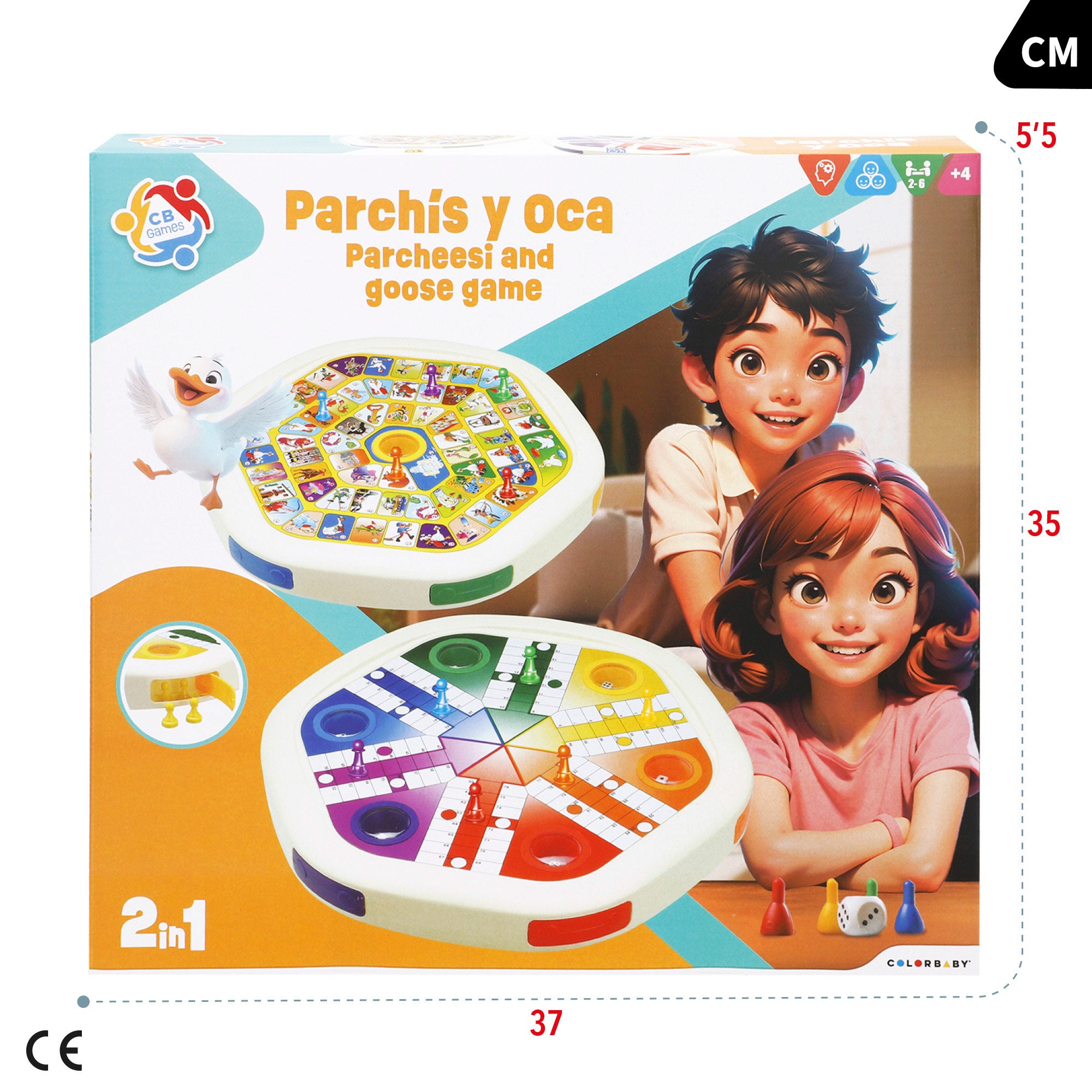 Parchís y oca 2 en 1 automático CB Games