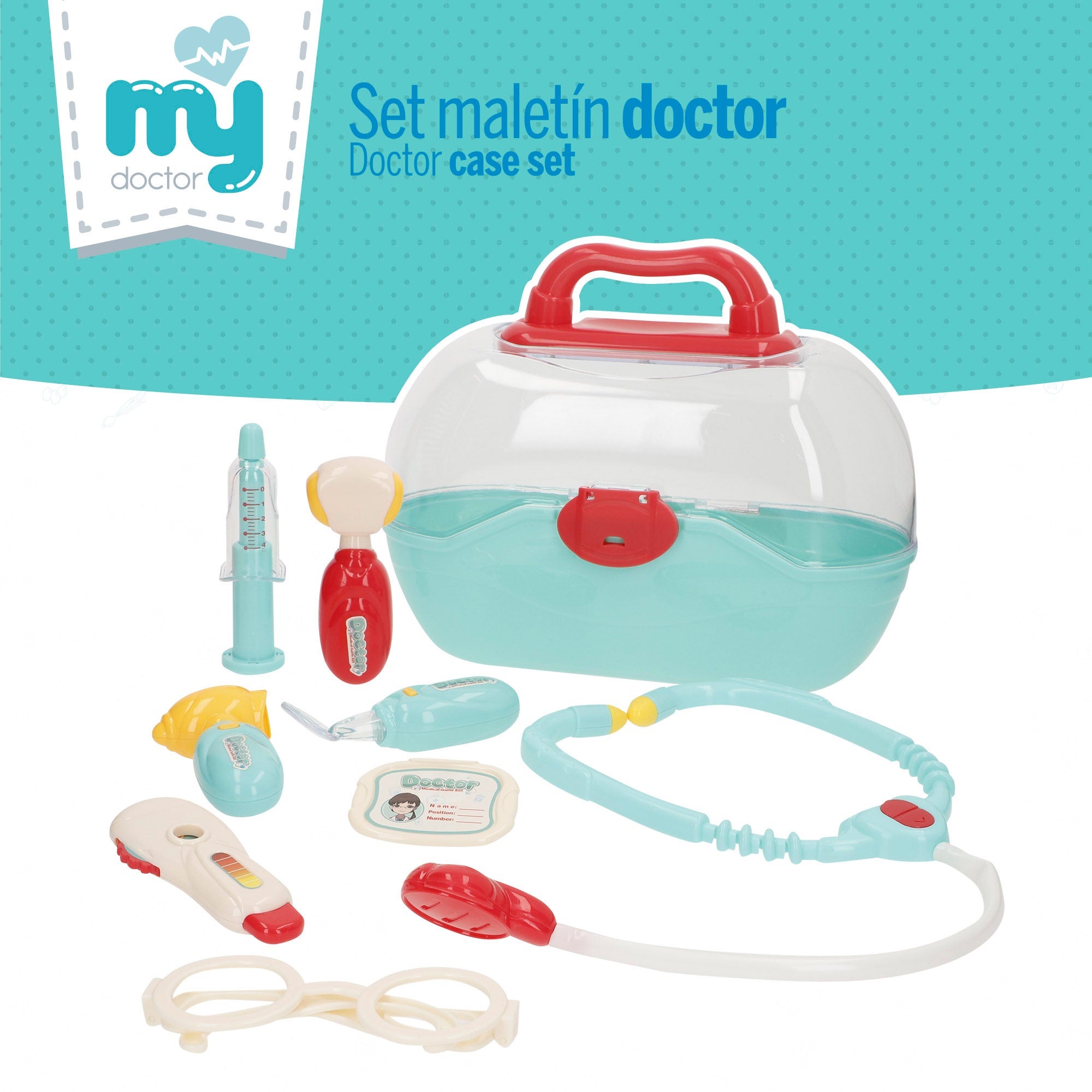 Maletín médico juguete con accesorios 8 pzas My Doctor