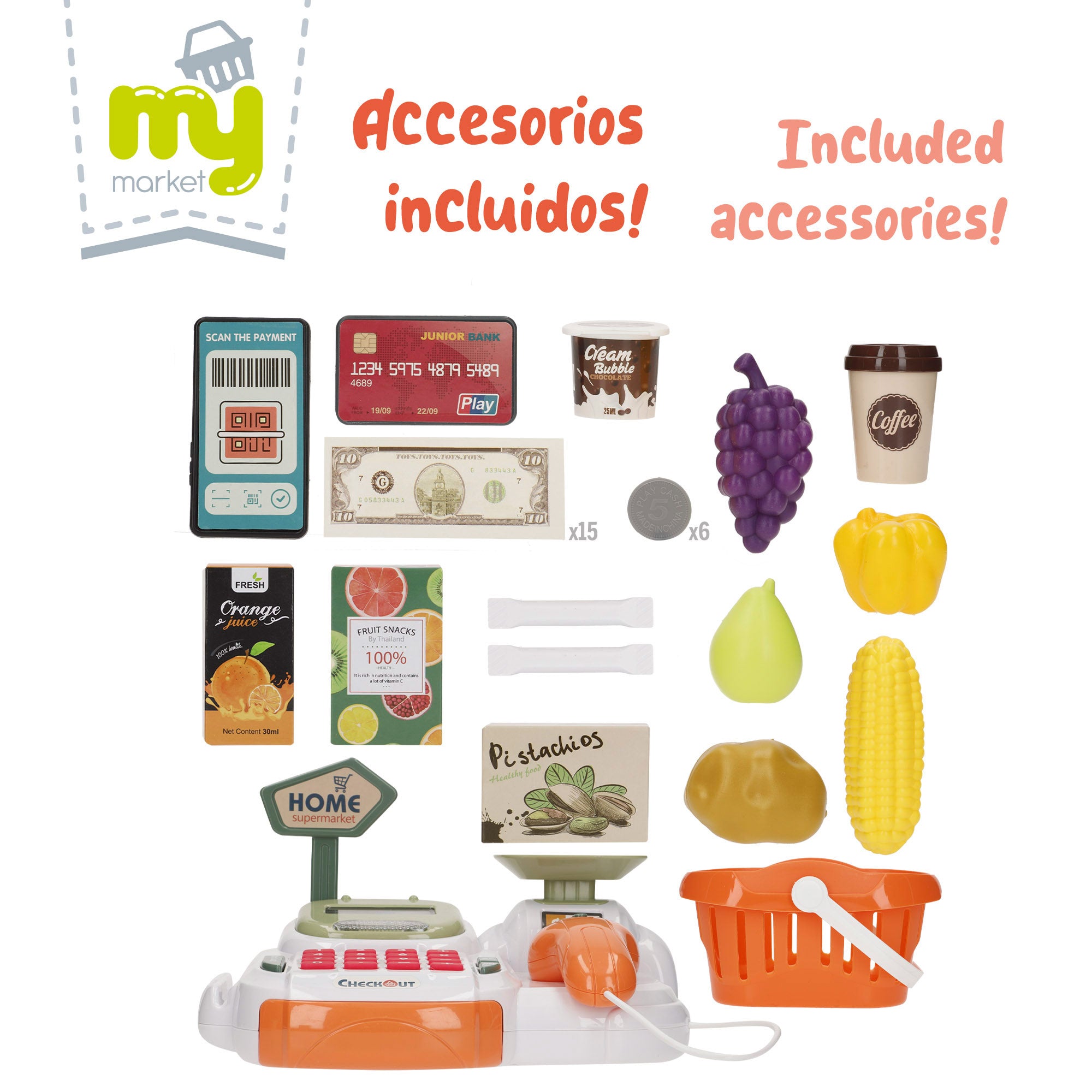 Caja registradora interactiva con luz y sonido My Home