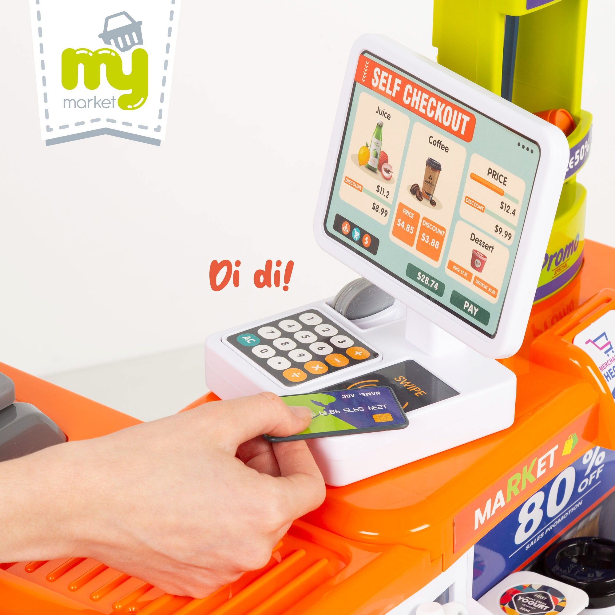 Supermercado juguete con carrito, luz y sonido My Home