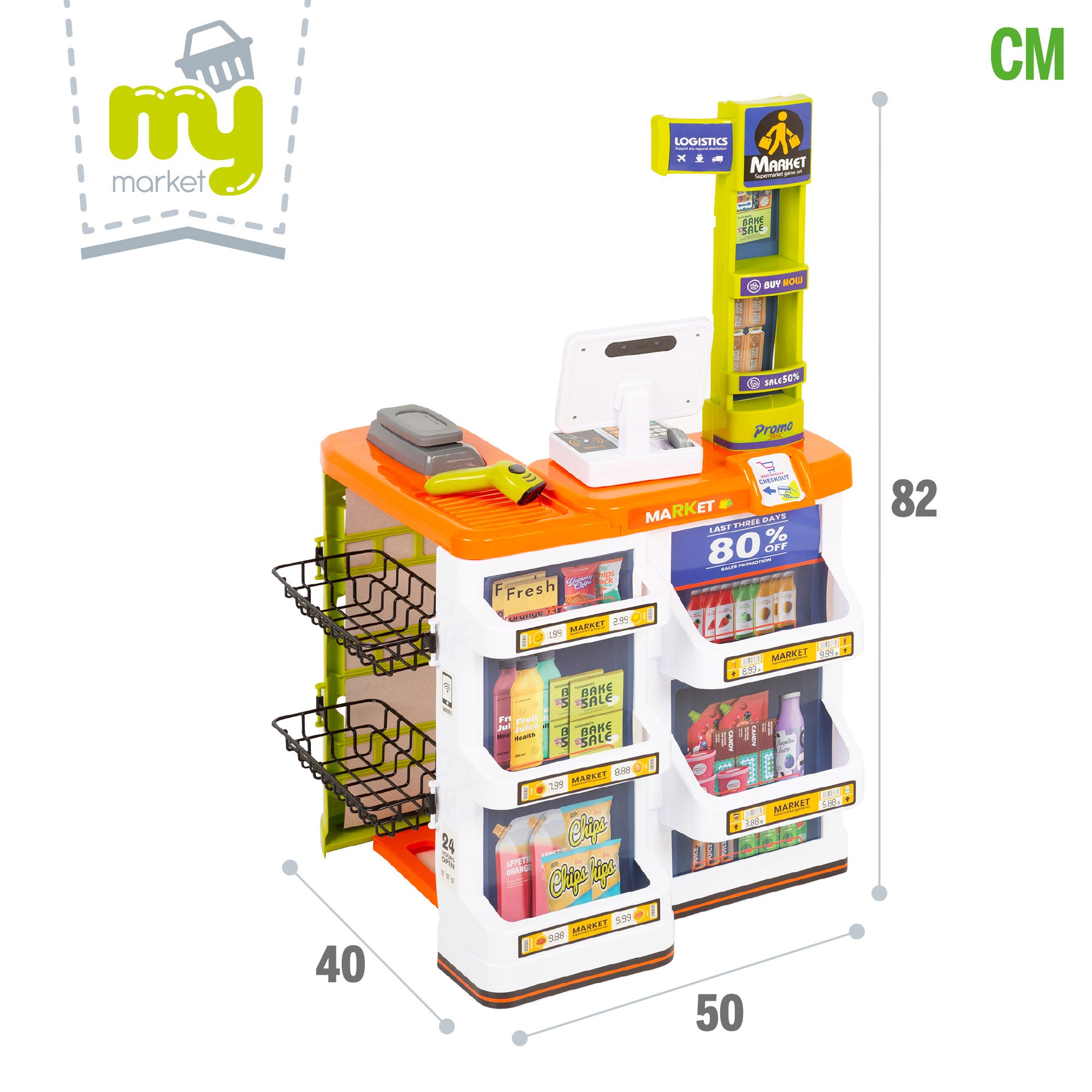 Supermercado juguete con carrito, luz y sonido My Home