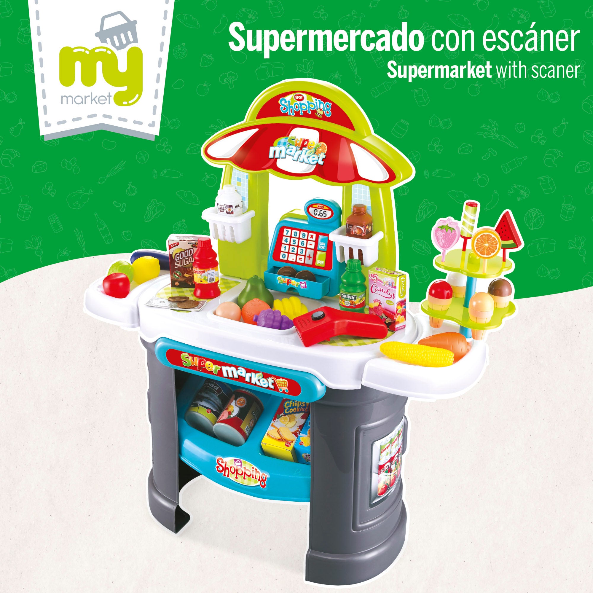 Supermercado con luz, sonido y accesorios My Home