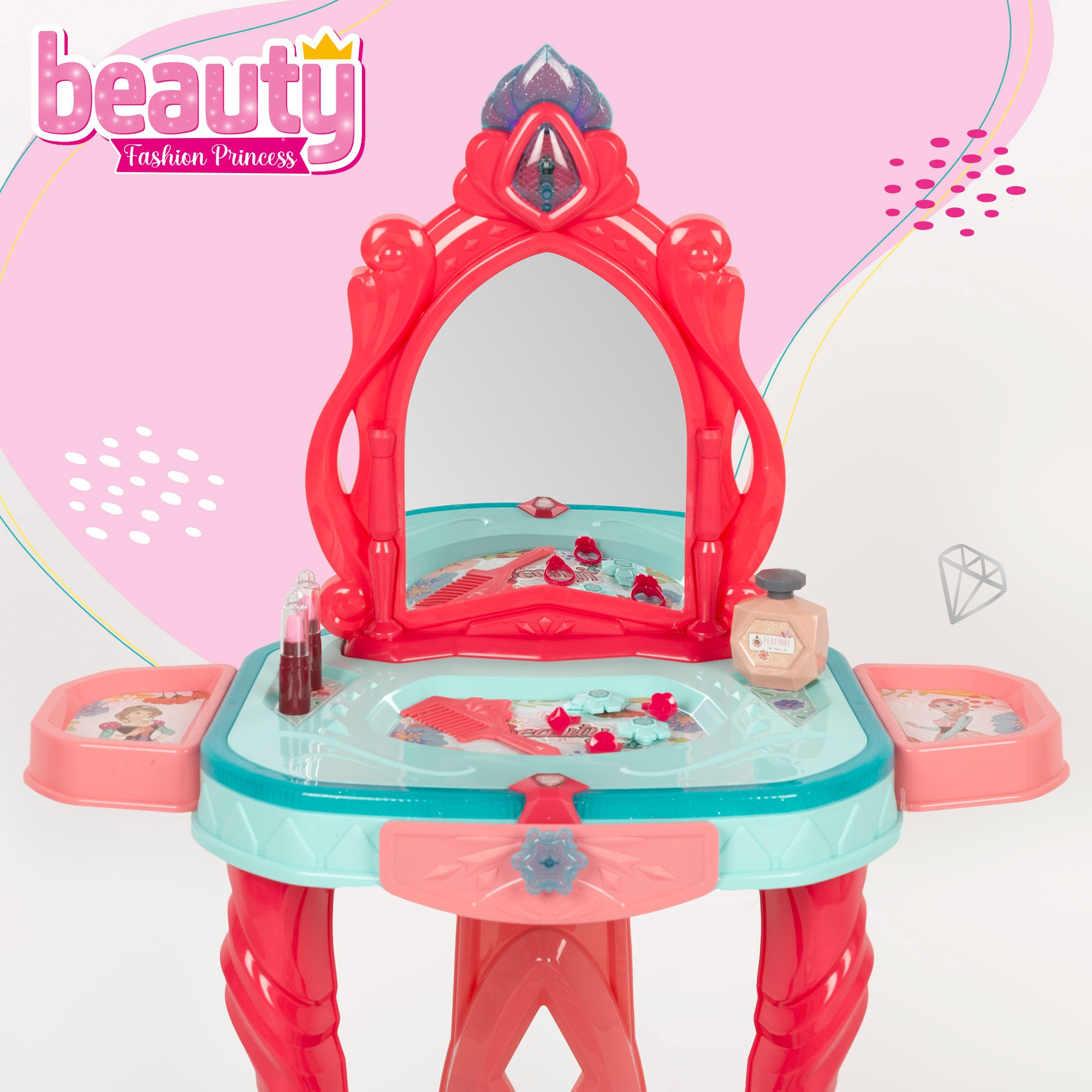 Tocador infantil luz y sonido con taburete Beauty