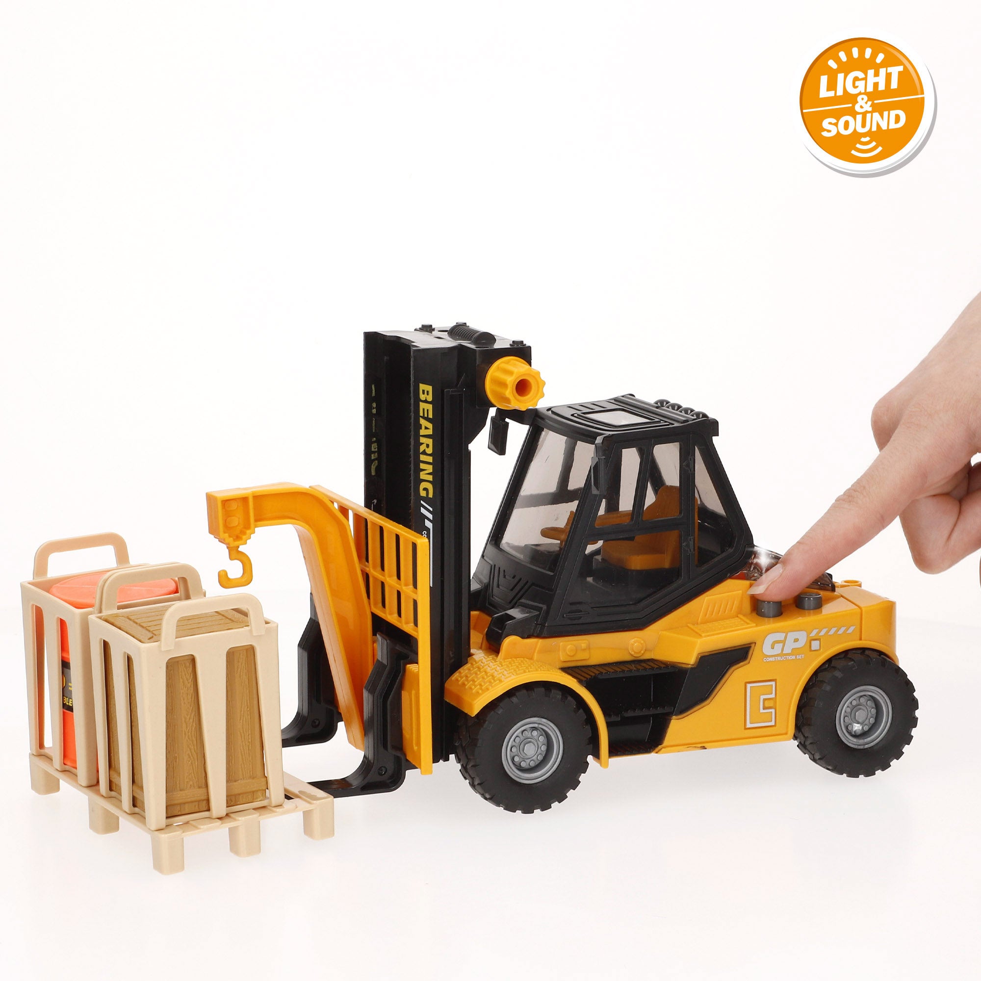 Carretilla elevadora juguete con luz y sonido 1:16 Speed & Go