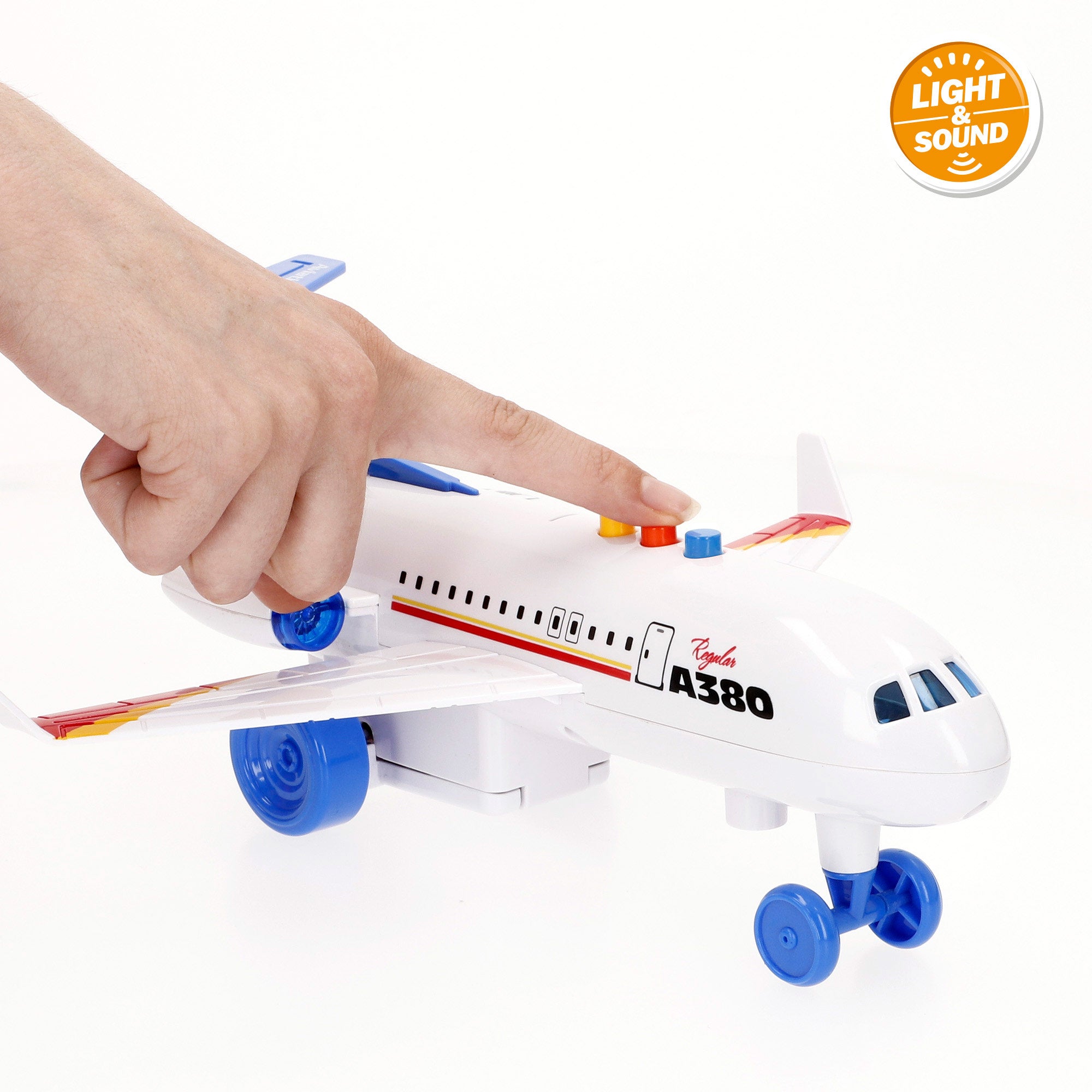 Set avión juguete con luz y sonido + coches metal Speed & Go