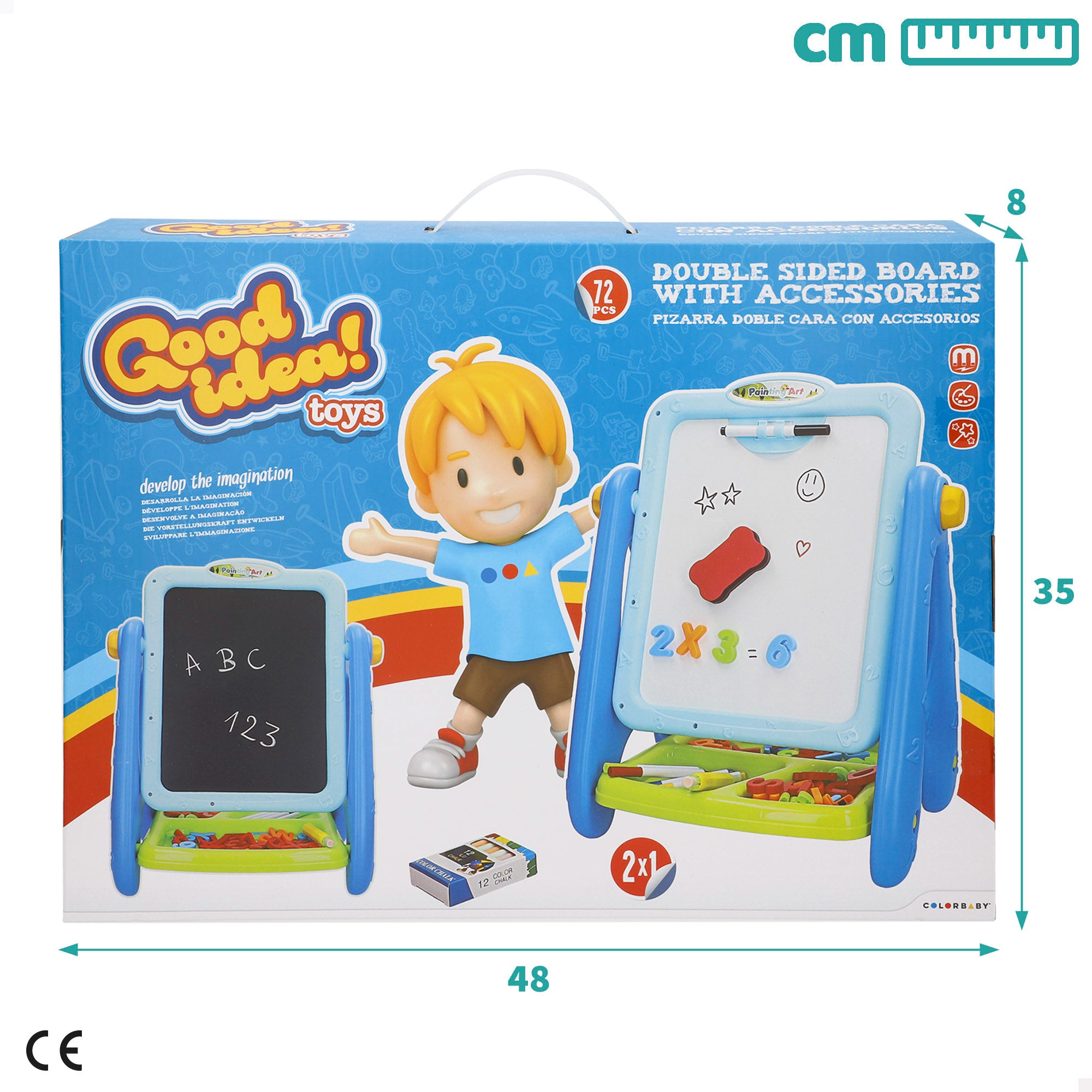 Pizarra magnética 2 en 1 con números y letras Good Idea