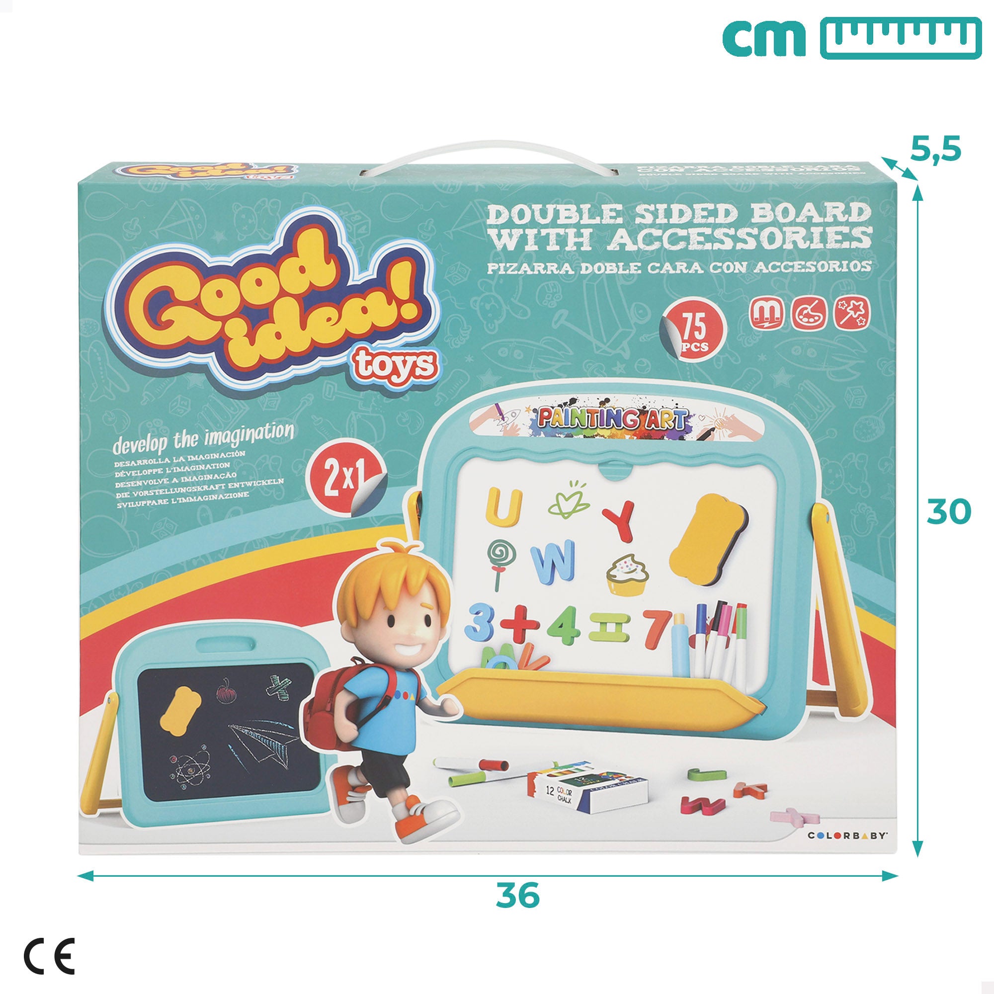 Pizarra magnética 2 en 1 con accesorios Good Idea