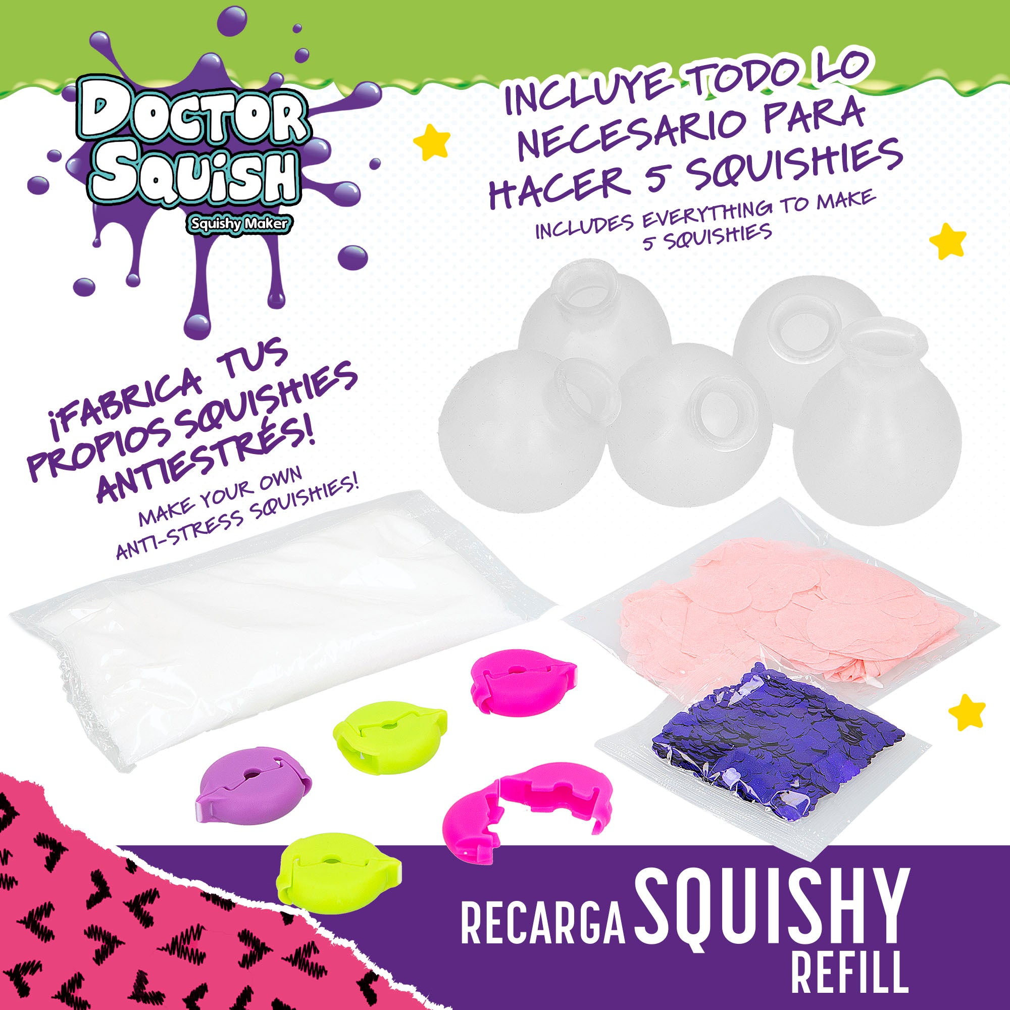 Doctor Squish Kit recarga fábrica de bolas squishy slime antiestrés
