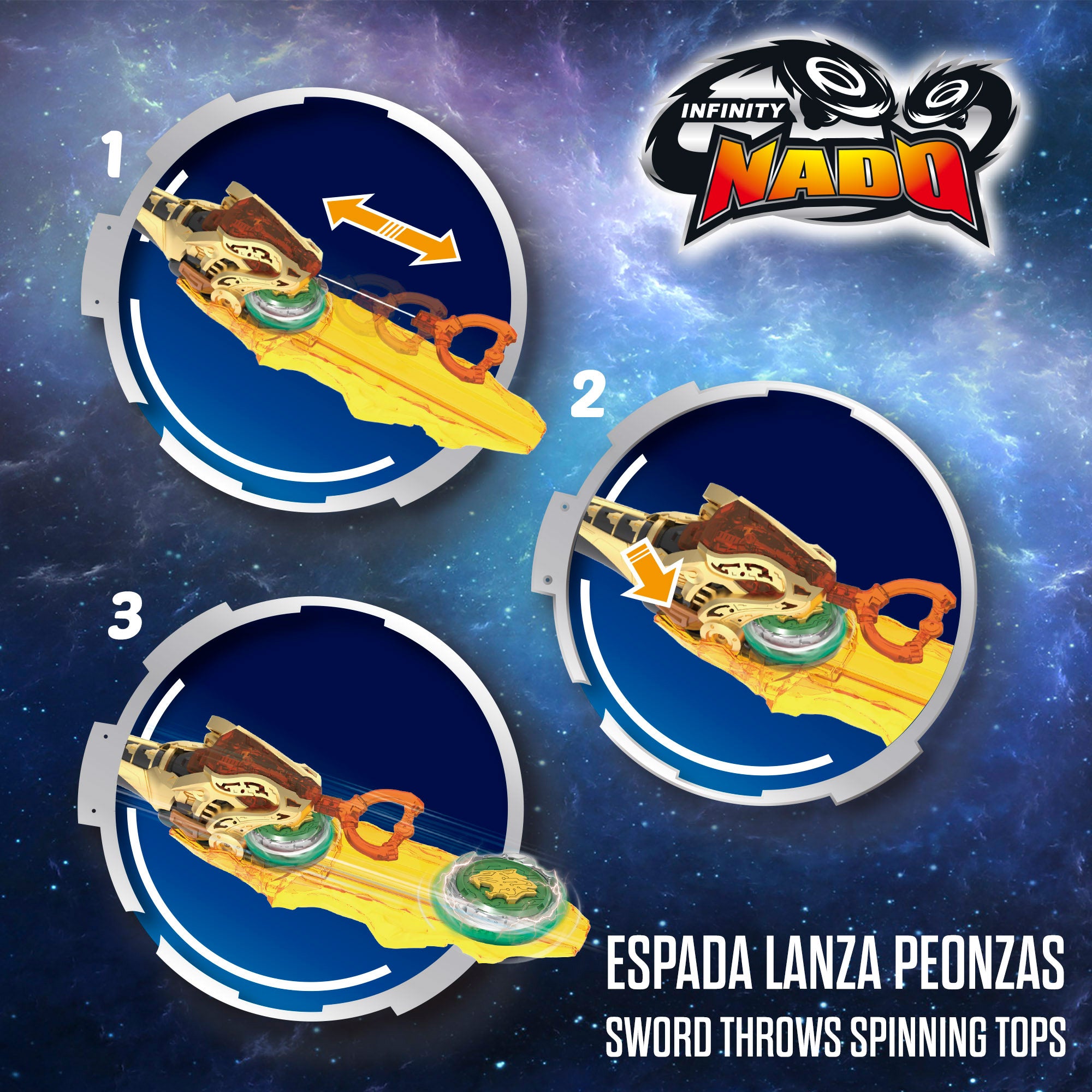 Infinity Nado Set Superior con espada y peonza Leopardo Relámpago